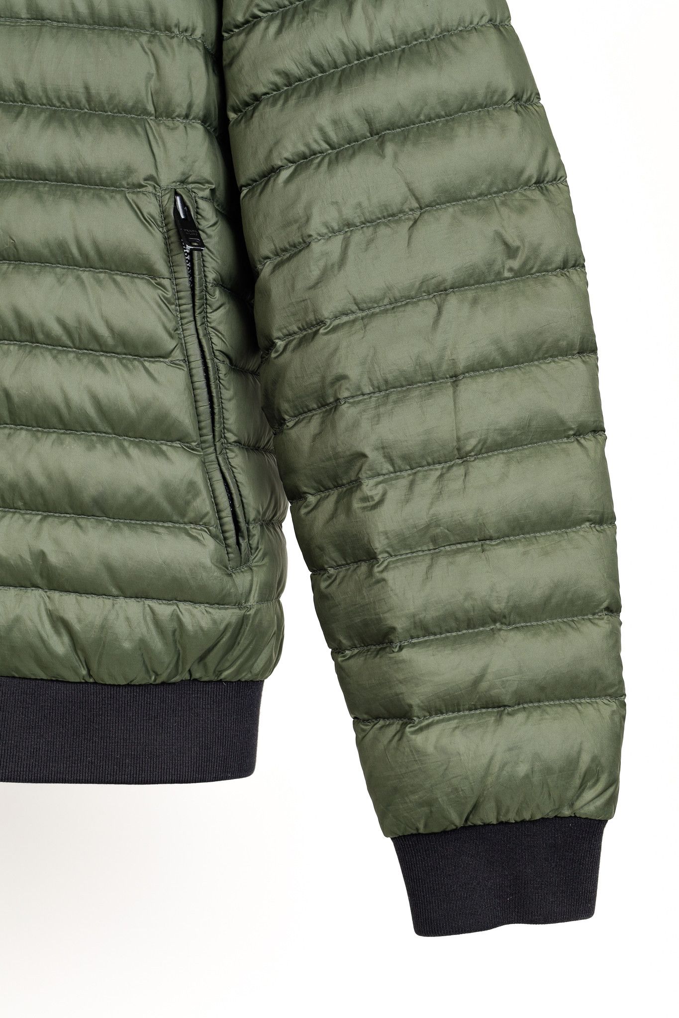 Prada Green Quilted Down Bomber Jacket