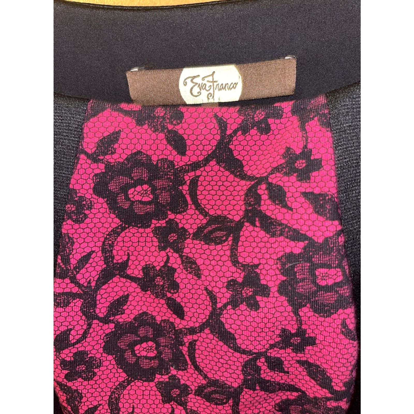 Anthropologie Eva Franco NWT Size 4 Black With Pink Floral Center Retro Style Dress Size S / US 4 / IT 40 - 2 Thumbnail