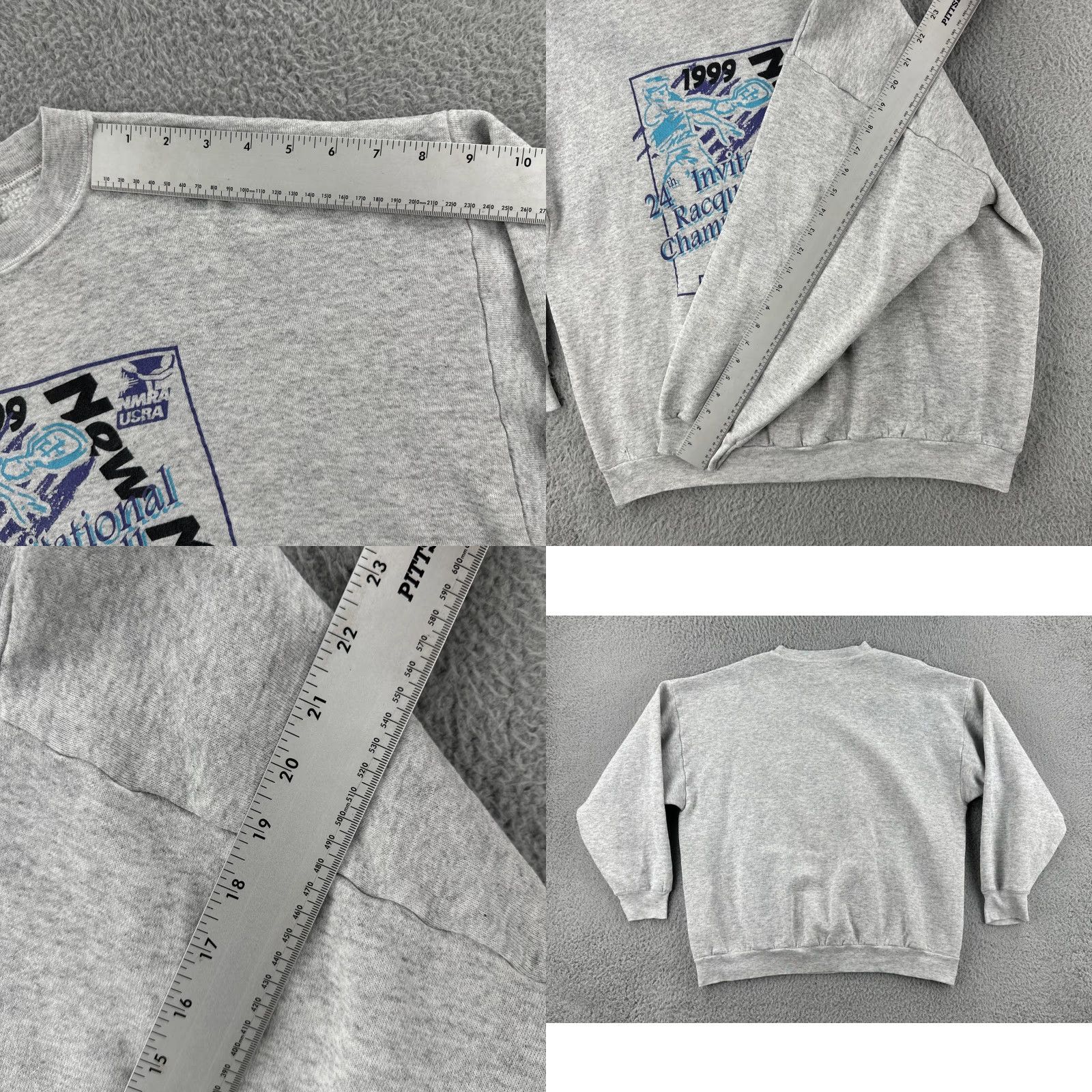Tultex VINTAGE Tultex Sweatshirt Mens XL Crewneck 1999 New Mexico Racquetball Championship Gray Pullover Heavyweight 90s USA Sports Mens Size US XL / EU 56 / 4 - 9 Thumbnail
