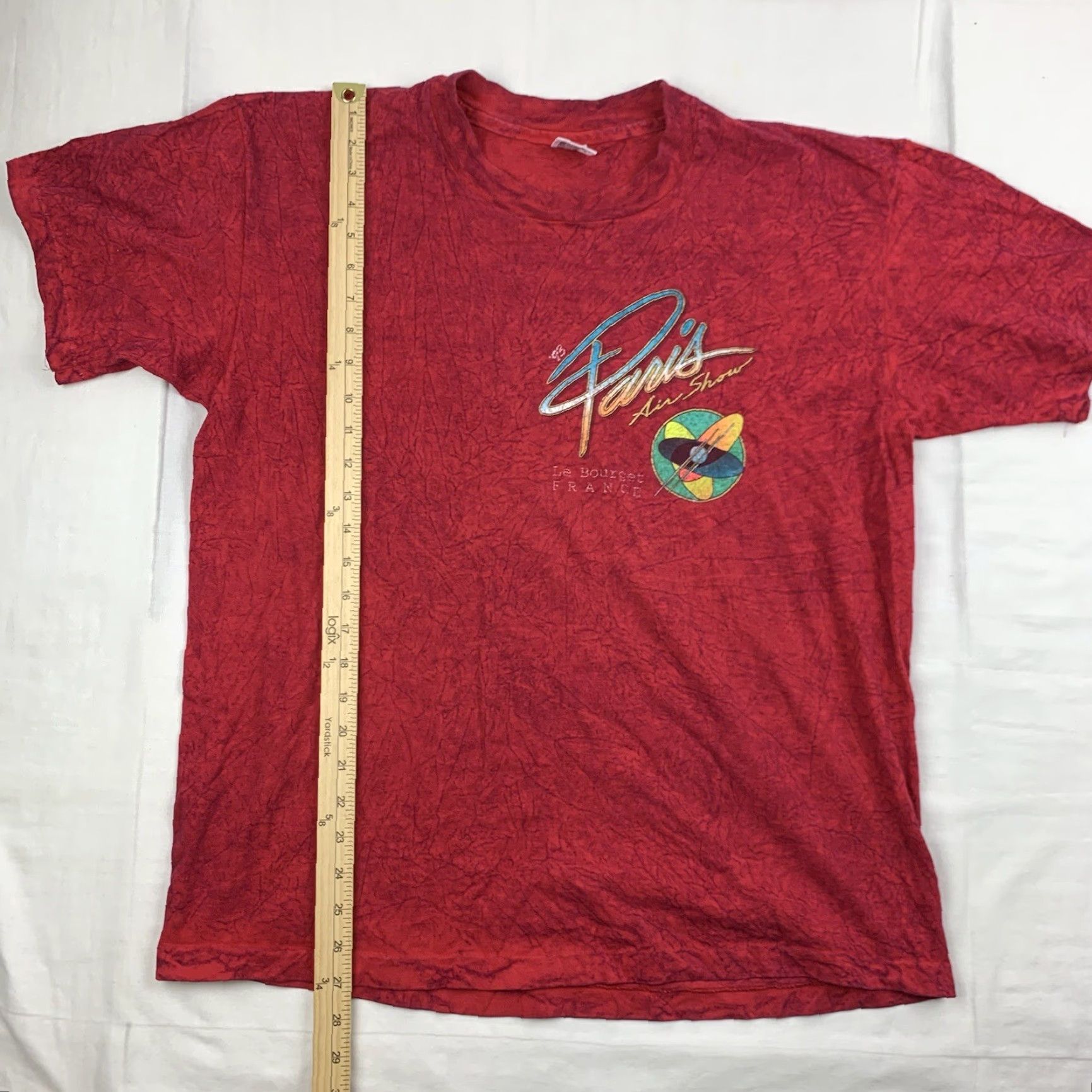 Vintage VINTAGE Paris Air Show Shirt Adult L Red 1993 Le Bourget France Tie Dye 90s Mens Size US L / EU 52-54 / 3 - 4 Thumbnail