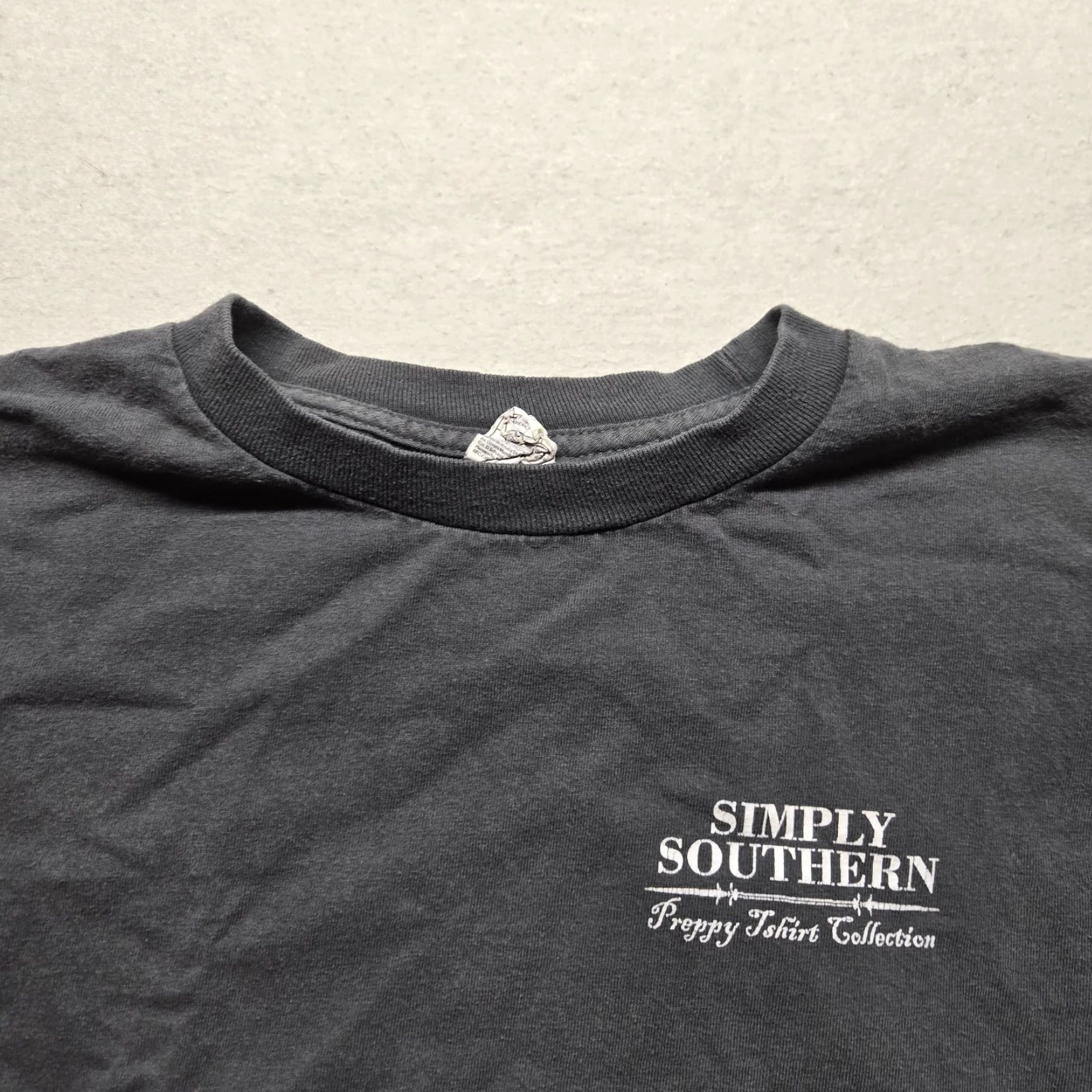 Vintage Simply Southern Shirt Women Small Gray 100% Cotton Long Sleeve Crew Neck USA Heart Logo 2010s Size S / US 4 / IT 40 - 3 Thumbnail