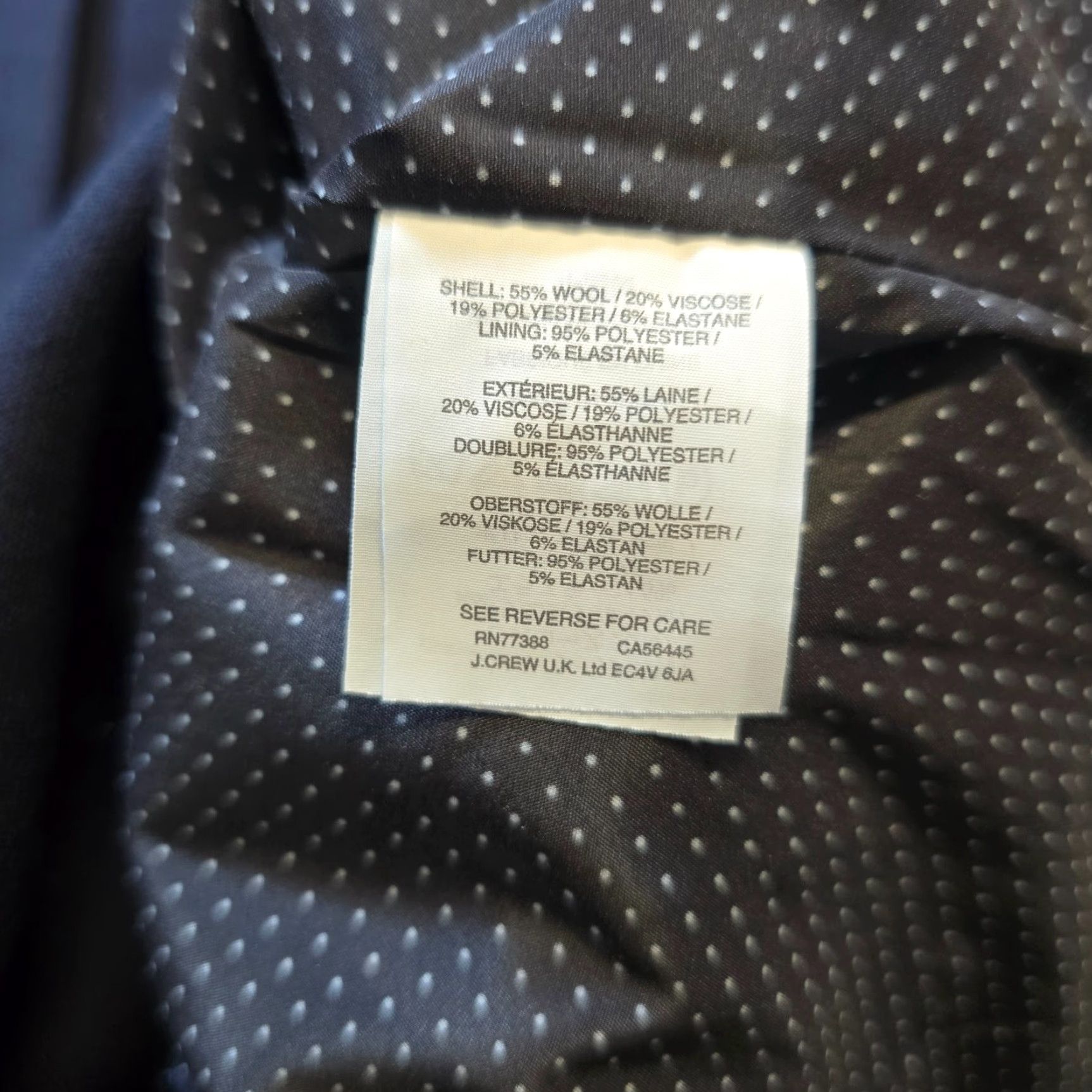 J.Crew J. Crew Blazer Womens Size 2 Blue Wool Jacket Capsule Career Academia Minimalist - Womens Blazer, Regular, Blue, Wool, J.CREW, Size 2 Size XS / US 0-2 / IT 36-38 - 7 Thumbnail