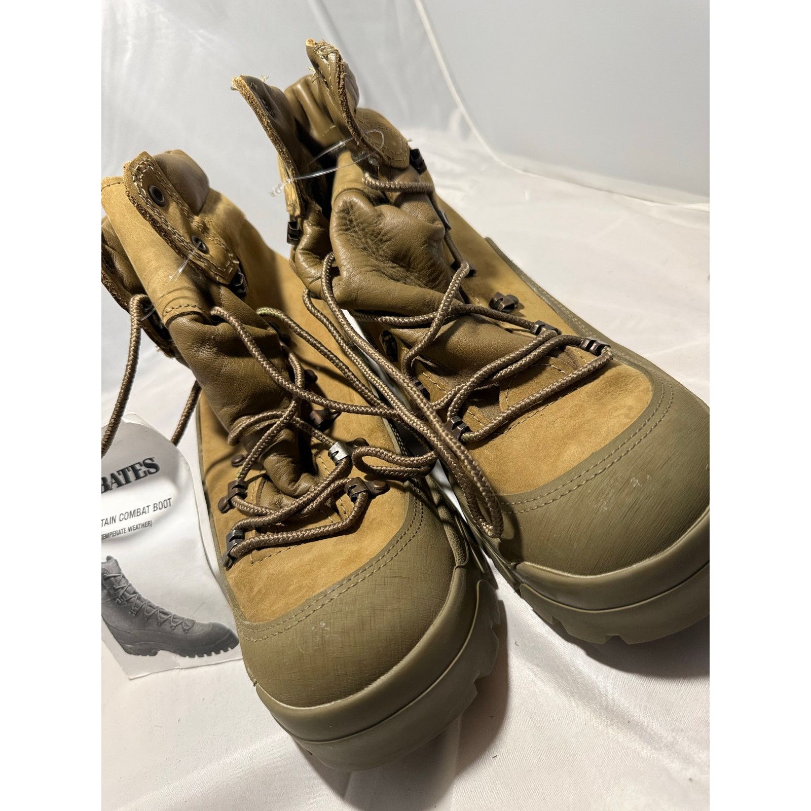 American Edition BATES Combat Boots Hiker Brown VIBRAM Sole Size 8.5 W Size US 8.5 / EU 41-42 - 3 Thumbnail