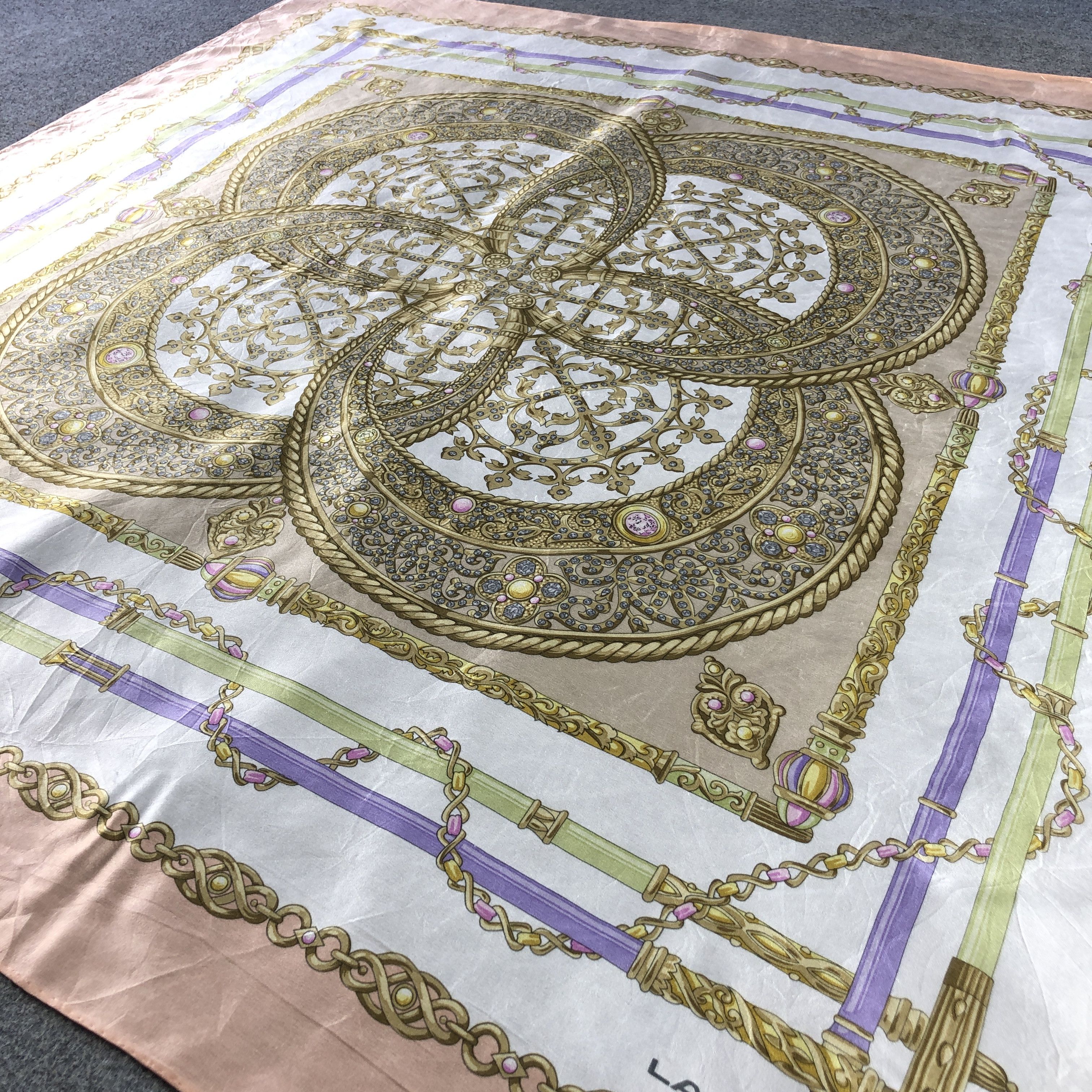 Lancel Vintage Lancel Luxury Silk Scarf M1229 Size ONE SIZE - 3 Thumbnail