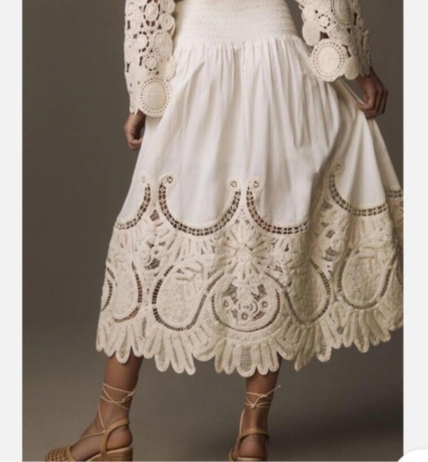 Anthropologie $328 NWT Anthro Love The Label Boho Maxi Skirt XS/S/Med* Size 28" / US 6 / IT 42 - 3 Thumbnail