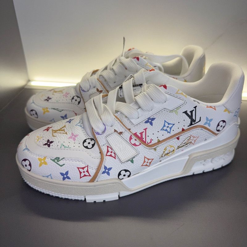 Louis Vuitton Takashi Murakami x Louis Vuitton Colorful Low-Top Trainers 0079 Size US 8 / IT 38 - 1 Thumbnail
