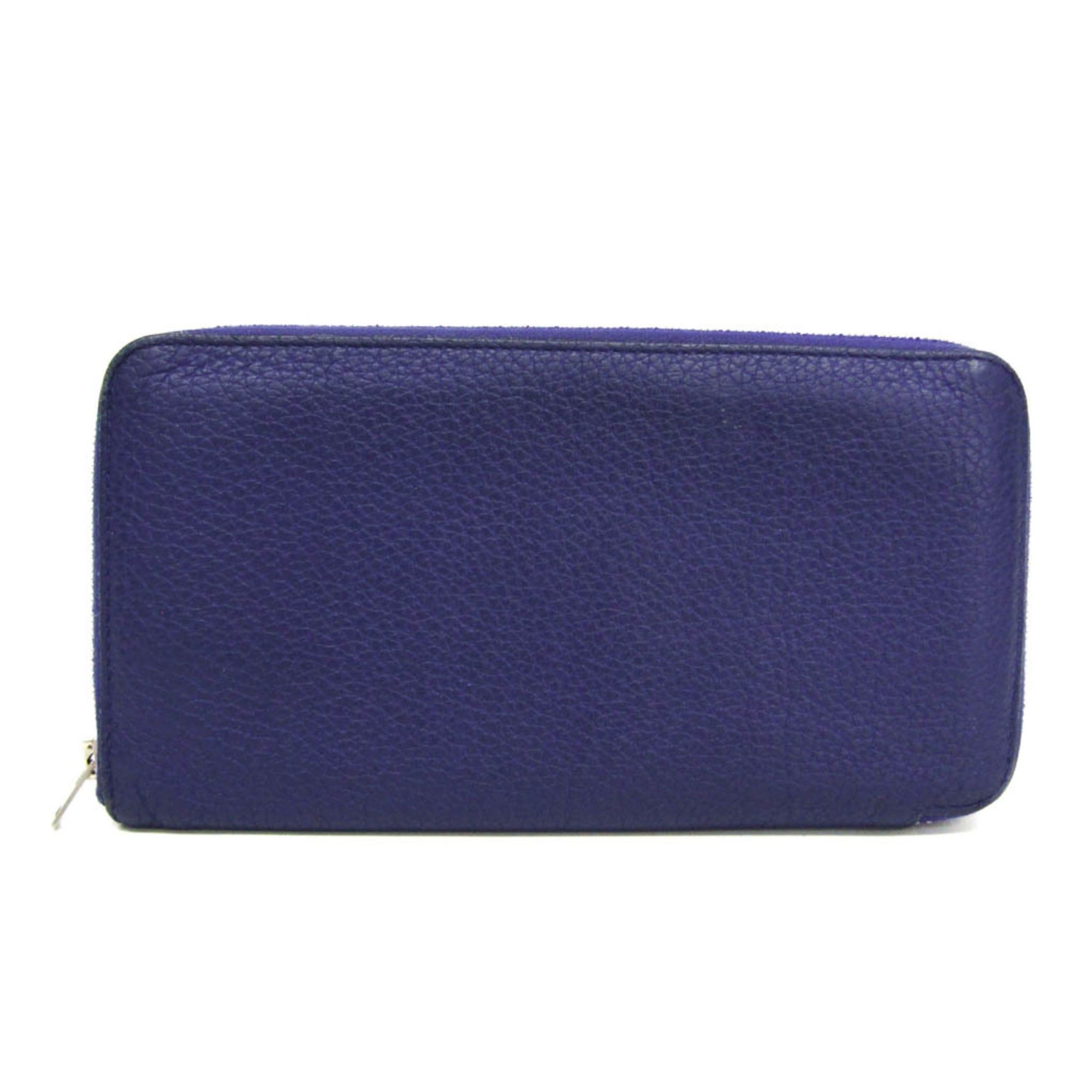 Hermes Hermes Azap Long Classic Men,Women Taurillon Clemence Leather Long Wallet (bi-fold) Navy Size ONE SIZE - 1 Thumbnail
