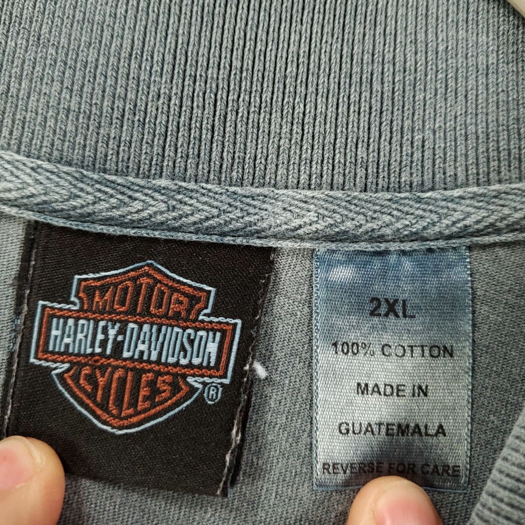 Harley Davidson Harley-Davidson Polo Shirt Mens 2XL Gray Blue Motorcycle Polo Brandt's Wabash In Size US XXL / EU 58 / 5 - 7 Thumbnail
