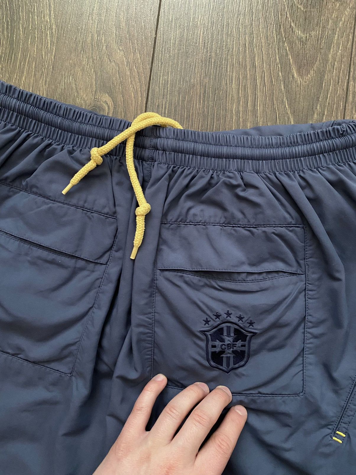 Nike × Vintage Vintage Nike Brasil Nylon Shorts Size US 32 / EU 48 - 4 Thumbnail