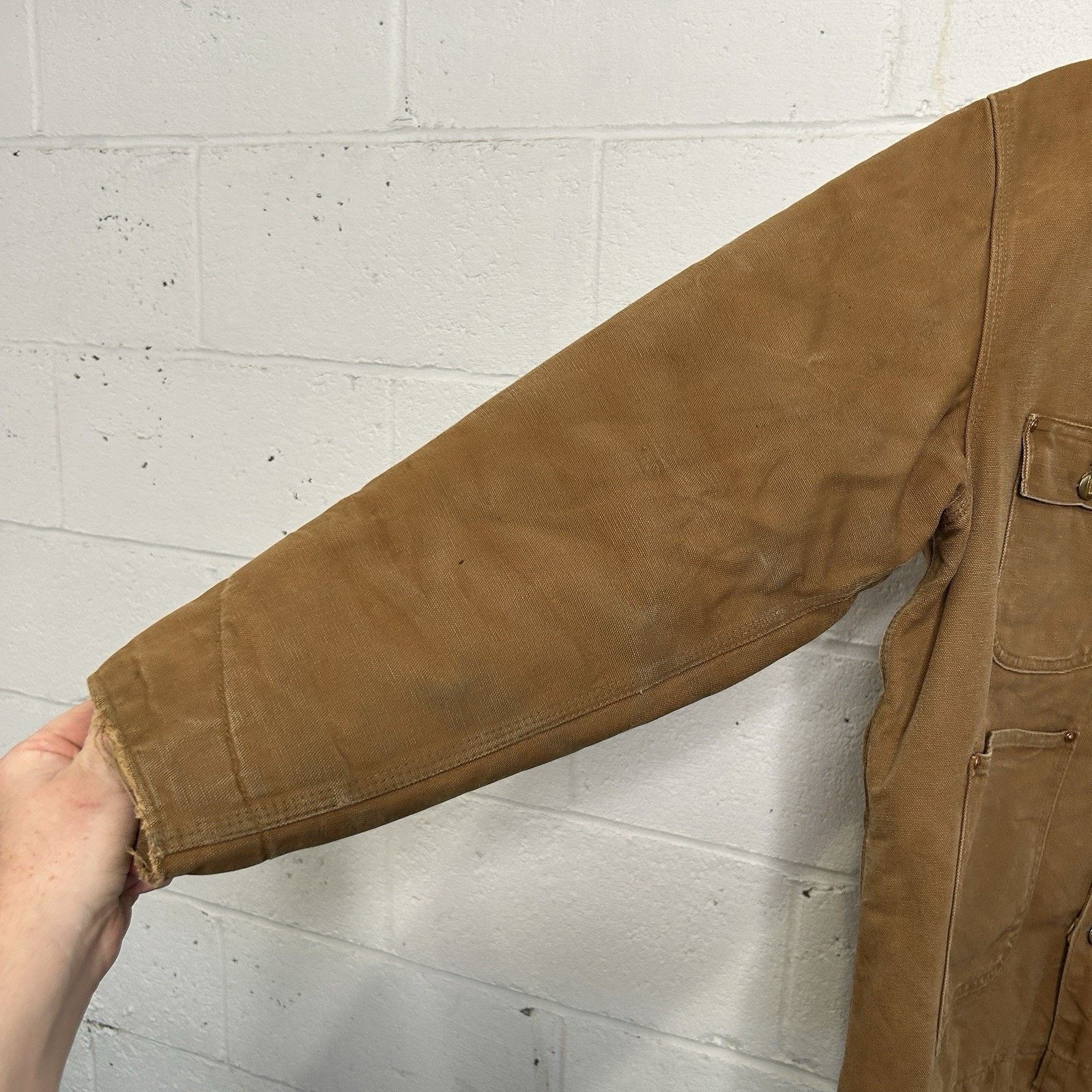 Carhartt Vintage 1960s Carhartt Blanket-Lined Chore Coat “Tan” Big C Size US L / EU 52-54 / 3 - 8 Thumbnail