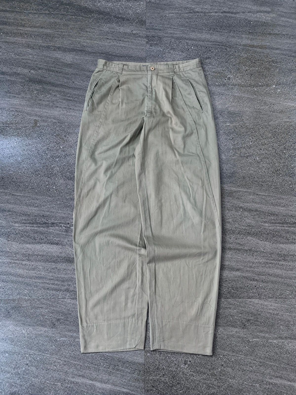 Issey Miyake FREE TAX! 90s Diagonal Stitched Trousers Size US 30 / EU 46 - 2 Thumbnail