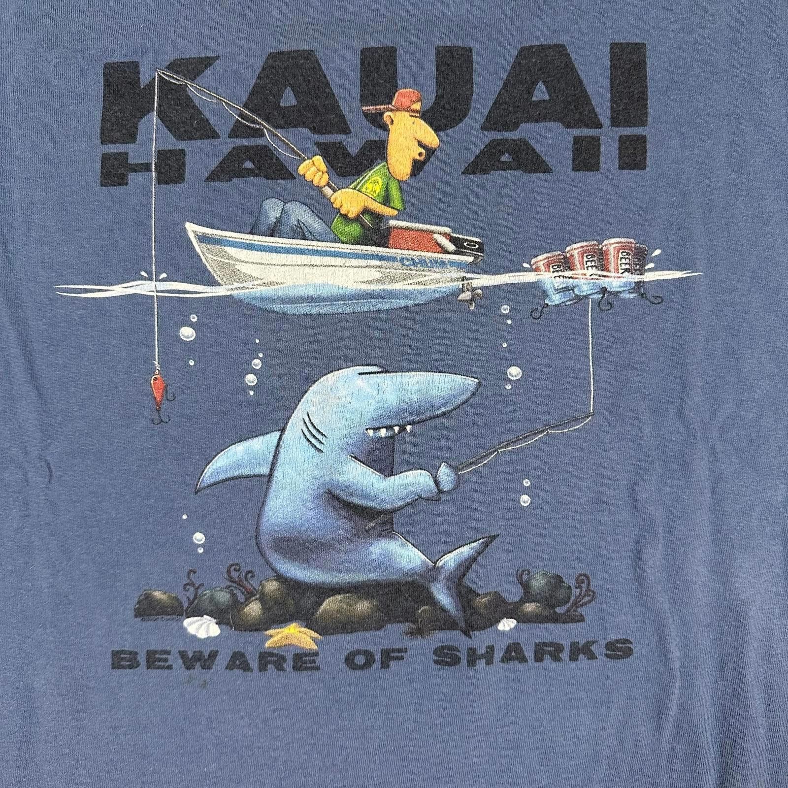 Other Kauai Mens T-shirt XXXL Blue Shark Graphic Size US XXL / EU 58 / 5 - 3 Thumbnail