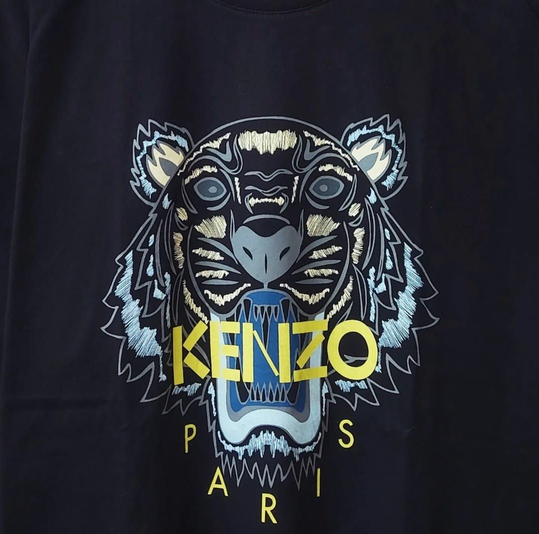 Kenzo KENZO Paris Tiger Print Black Tshirt Size US L / EU 52-54 / 3 - 4 Thumbnail