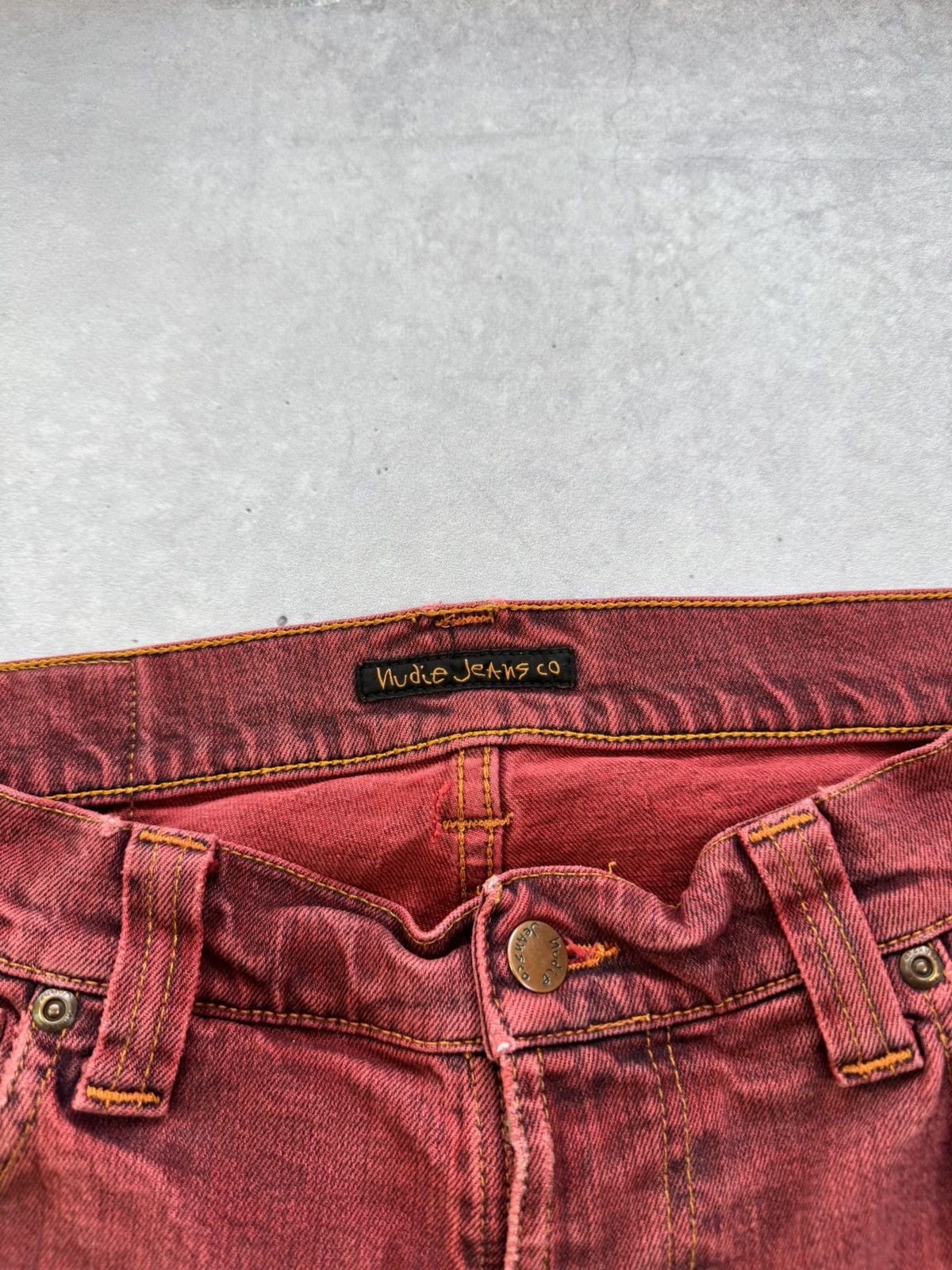 Nudie Jeans Vintage Nudie Jeans Thin Finn Burgundi Skini Jeans Size US 32 / EU 48 - 4 Thumbnail