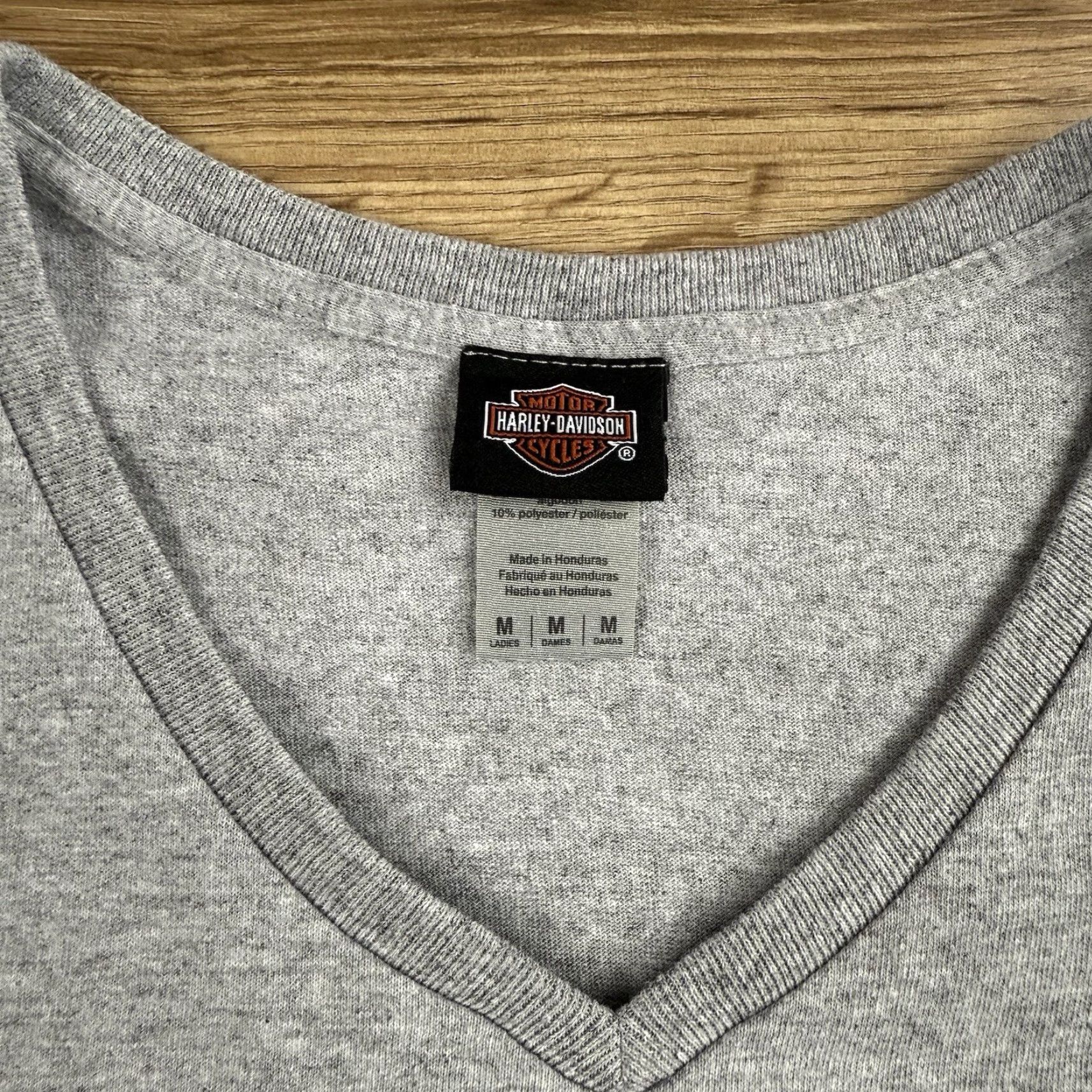 Harley Davidson Harley-Davidson Women's Bar & Shield Logo Gray Short Sleeve V-Neck T-Shirt M Size M / US 6-8 / IT 42-44 - 3 Thumbnail
