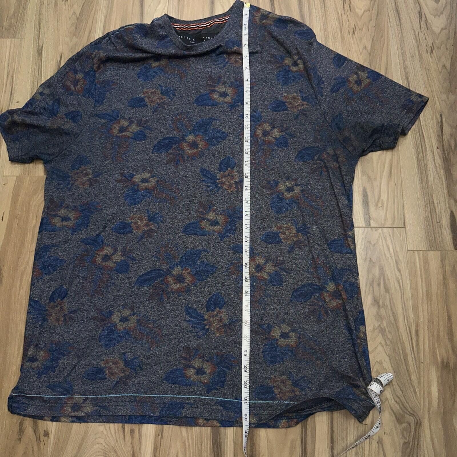 Other truth substance common sense Floral Print Gray T-Shirt 3X Size US XXL / EU 58 / 5 - 5 Thumbnail