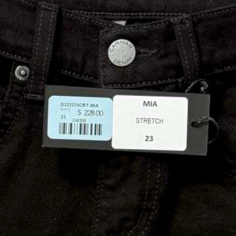 NBDN Nobrandedon Carmar Black/White Pants | Size 23 Size 24" / US 00 / IT 34 - 5 Thumbnail