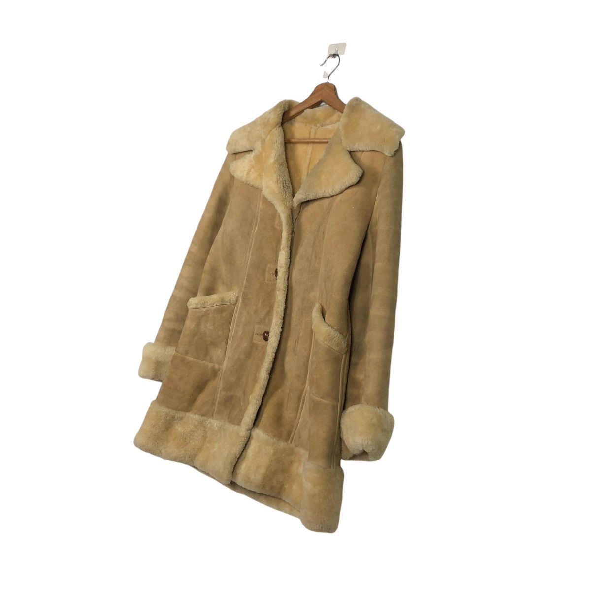 Vintage 🔥VINTAGE SHEARLING LEATHER JACKET MINK FUR BLANKET SCULLY Size US S / EU 44-46 / 1 - 4 Thumbnail