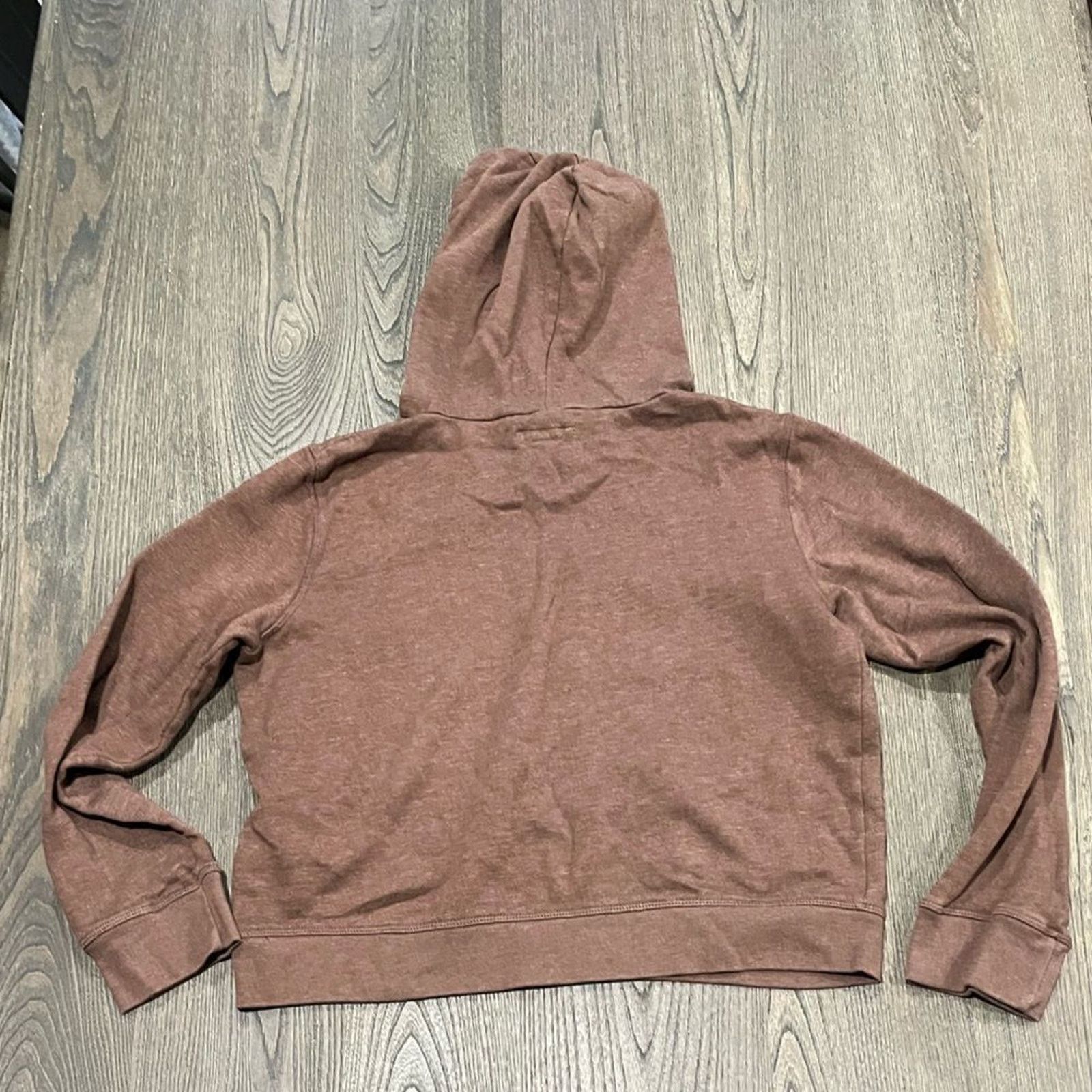 Aeropostale Aeropostale Chocolate Brown Pullover Graphic Hoodie Size M Size M / US 6-8 / IT 42-44 - 4 Thumbnail