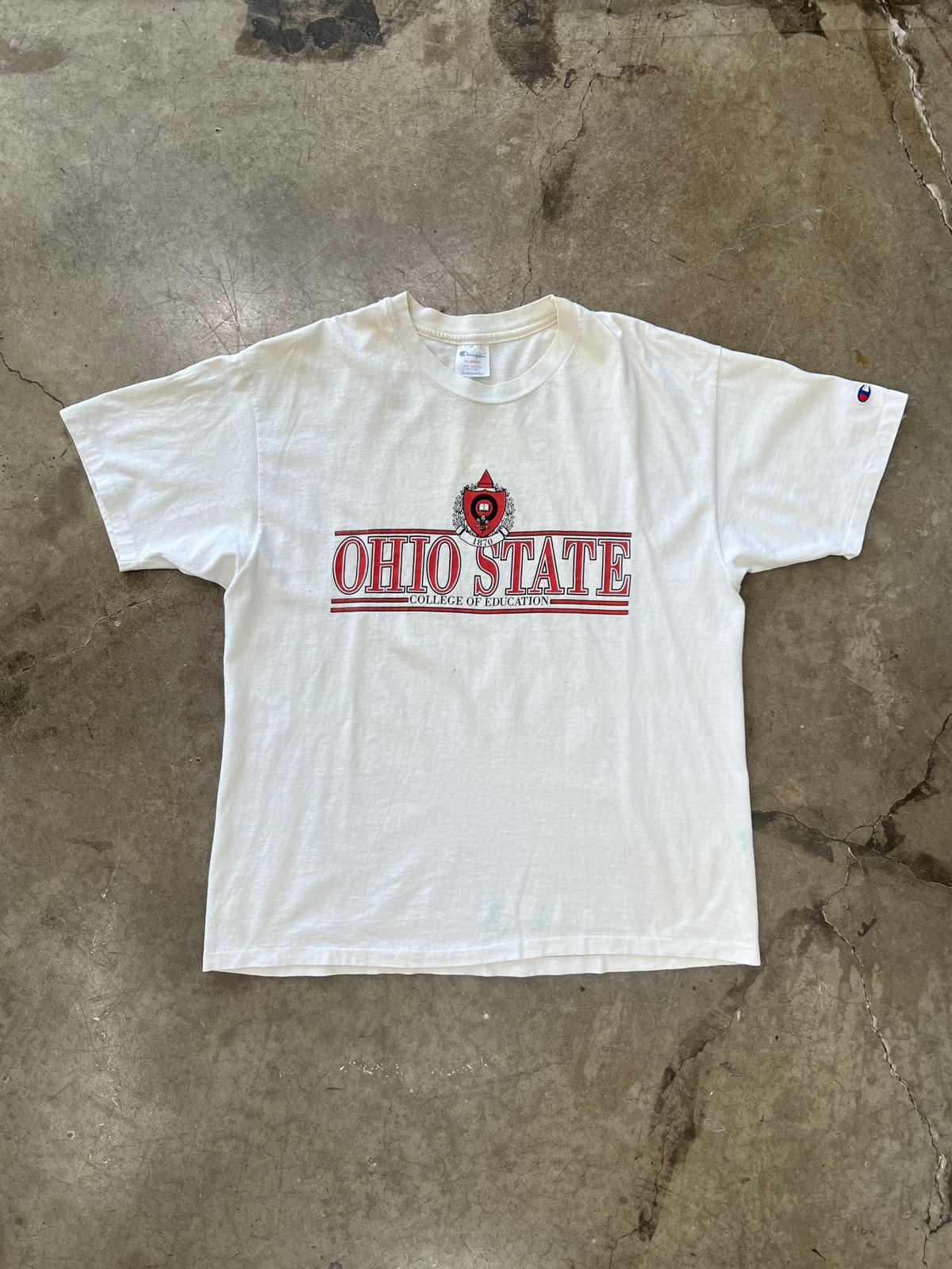 NCAA × Vintage Vintage Champion Ohio State Education Single Stitch Tee XL Size US XL / EU 56 / 4 - 2 Thumbnail