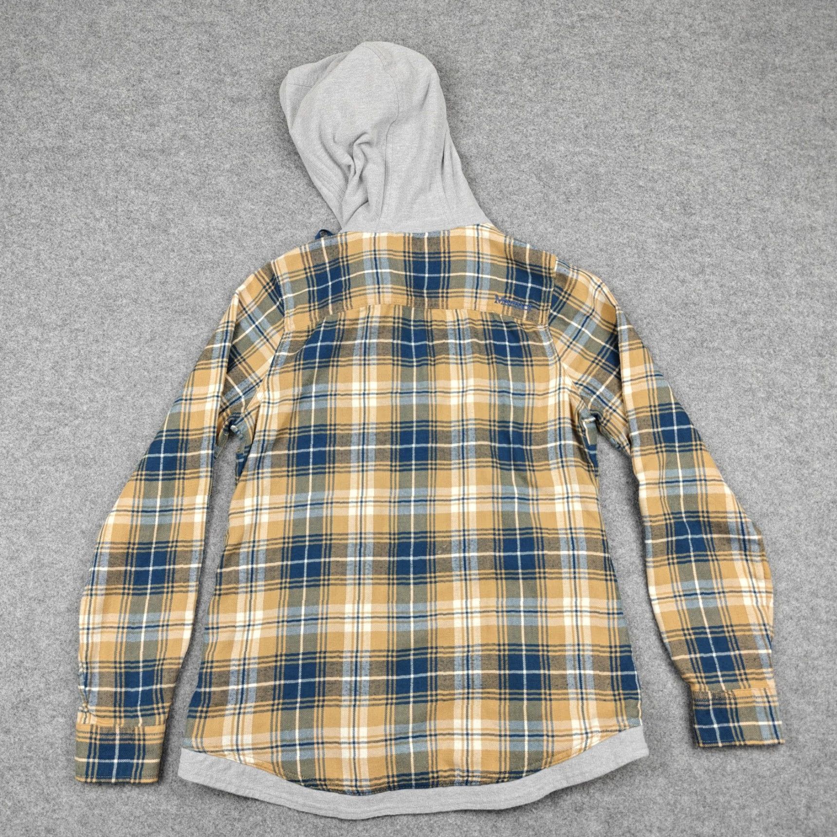 Marmot Marmot Jacket Womens Medium Yellow Plaid Flannel Hooded Snap Front Shirt Jacket Size M / US 6-8 / IT 42-44 - 6 Thumbnail