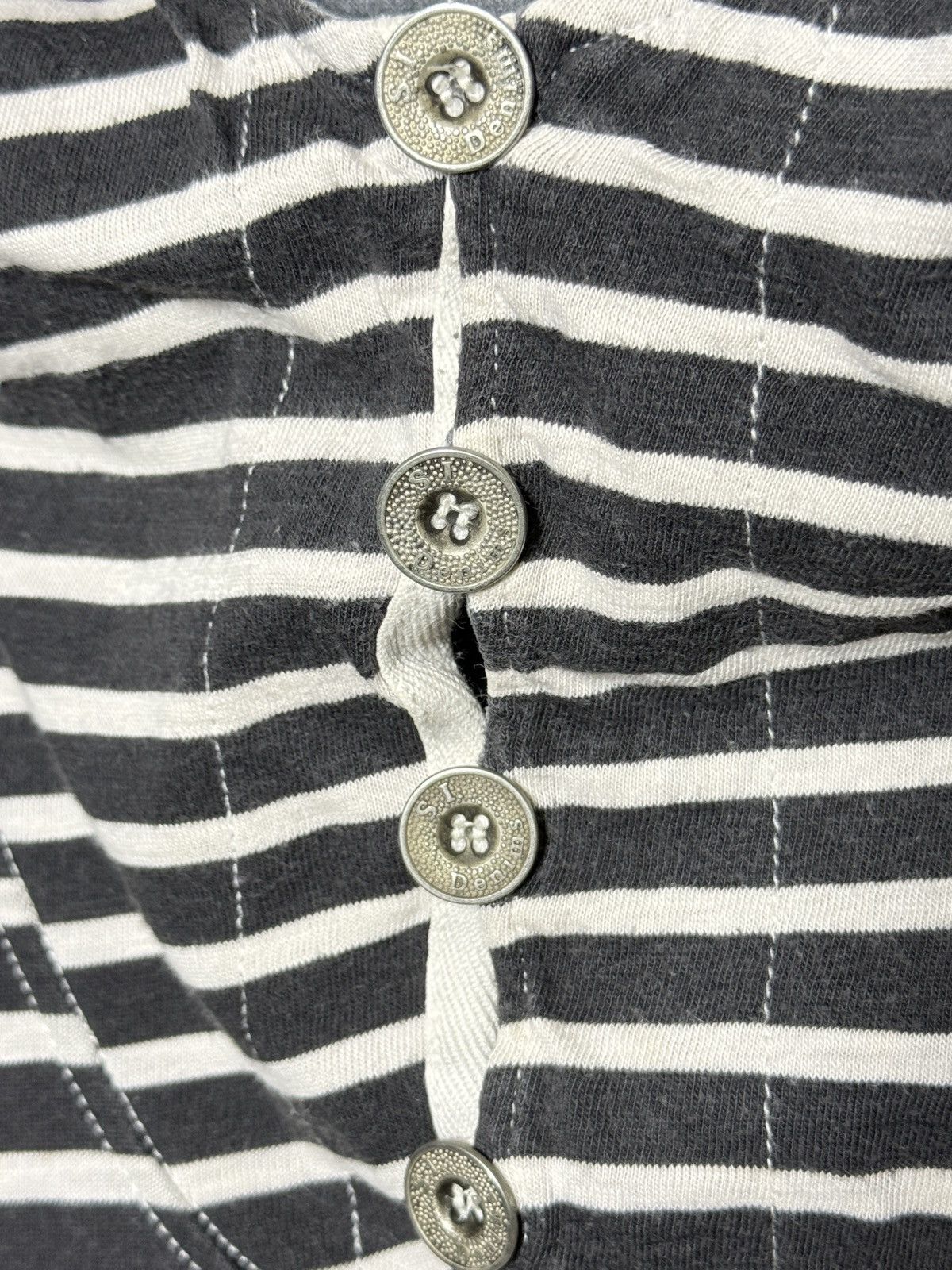 Stone Island Stone Island Striped Button Hoodie Size US L / EU 52-54 / 3 - 5 Thumbnail