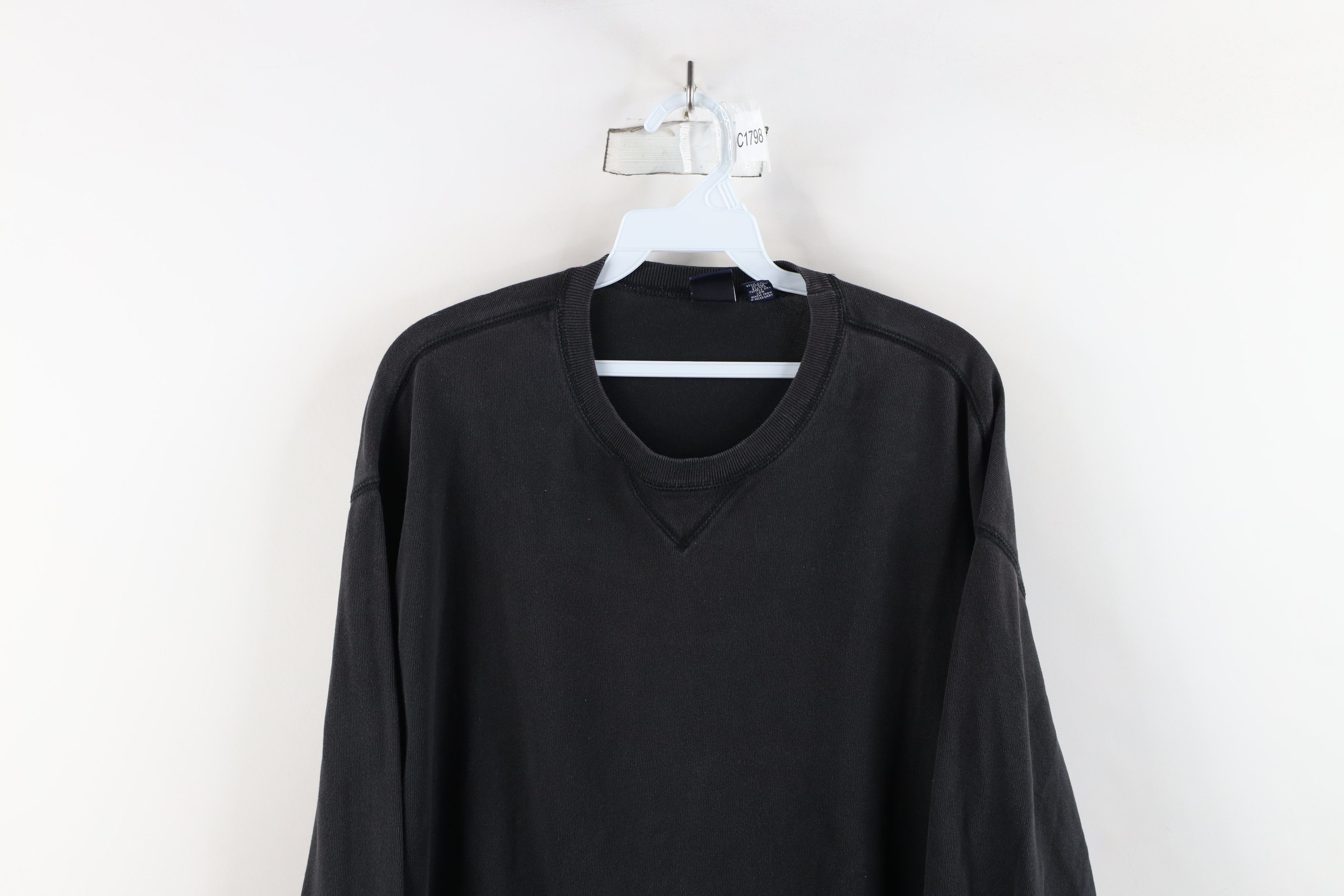 Gap × Vintage Vintage 90s Gap Cotton Ribbed Knit Long Sleeve T-Shirt Black Size US L / EU 52-54 / 3 - 2 Thumbnail