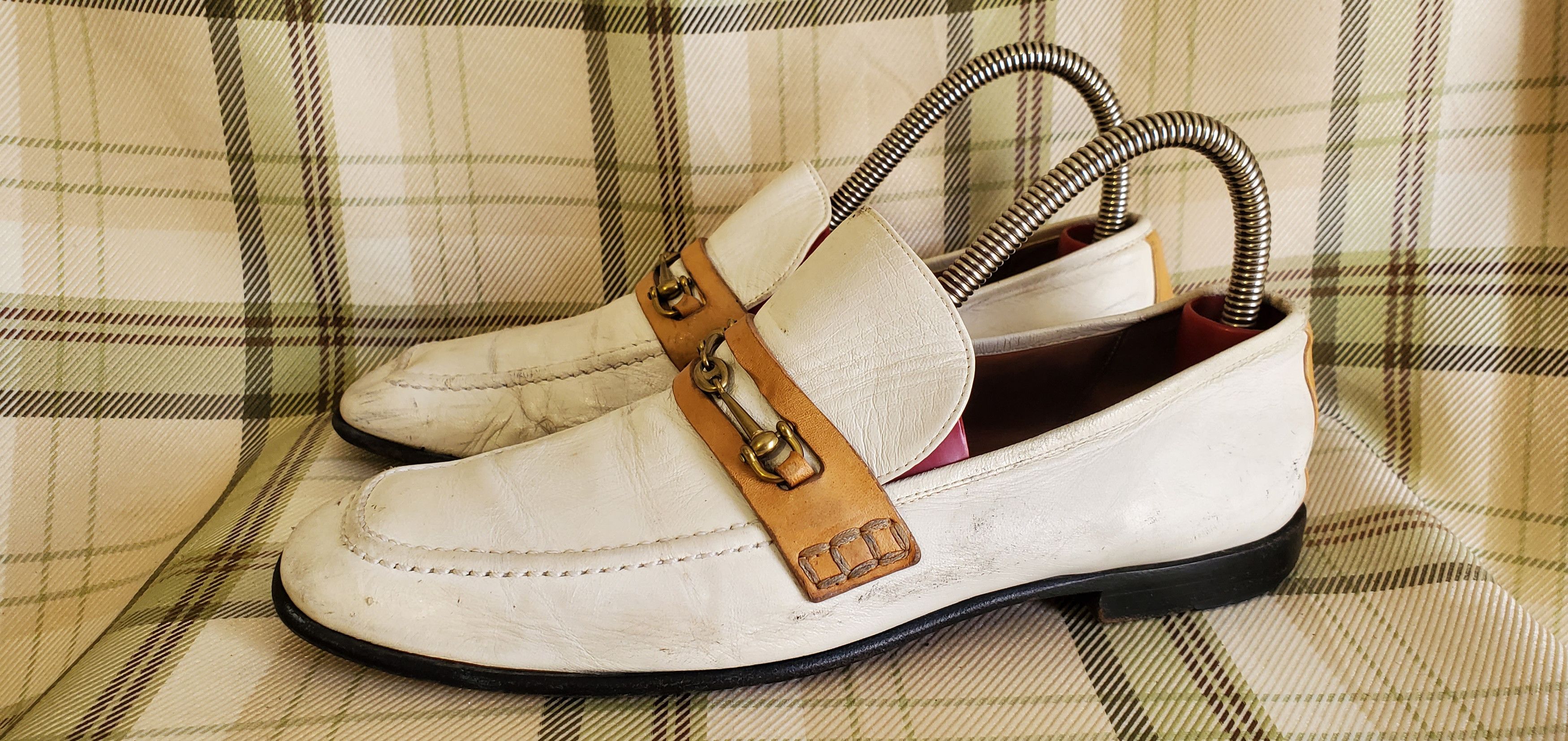 Celine CELINE White Leather Slip On Loafers Size US 9.5 / IT 39.5 - 1 Thumbnail