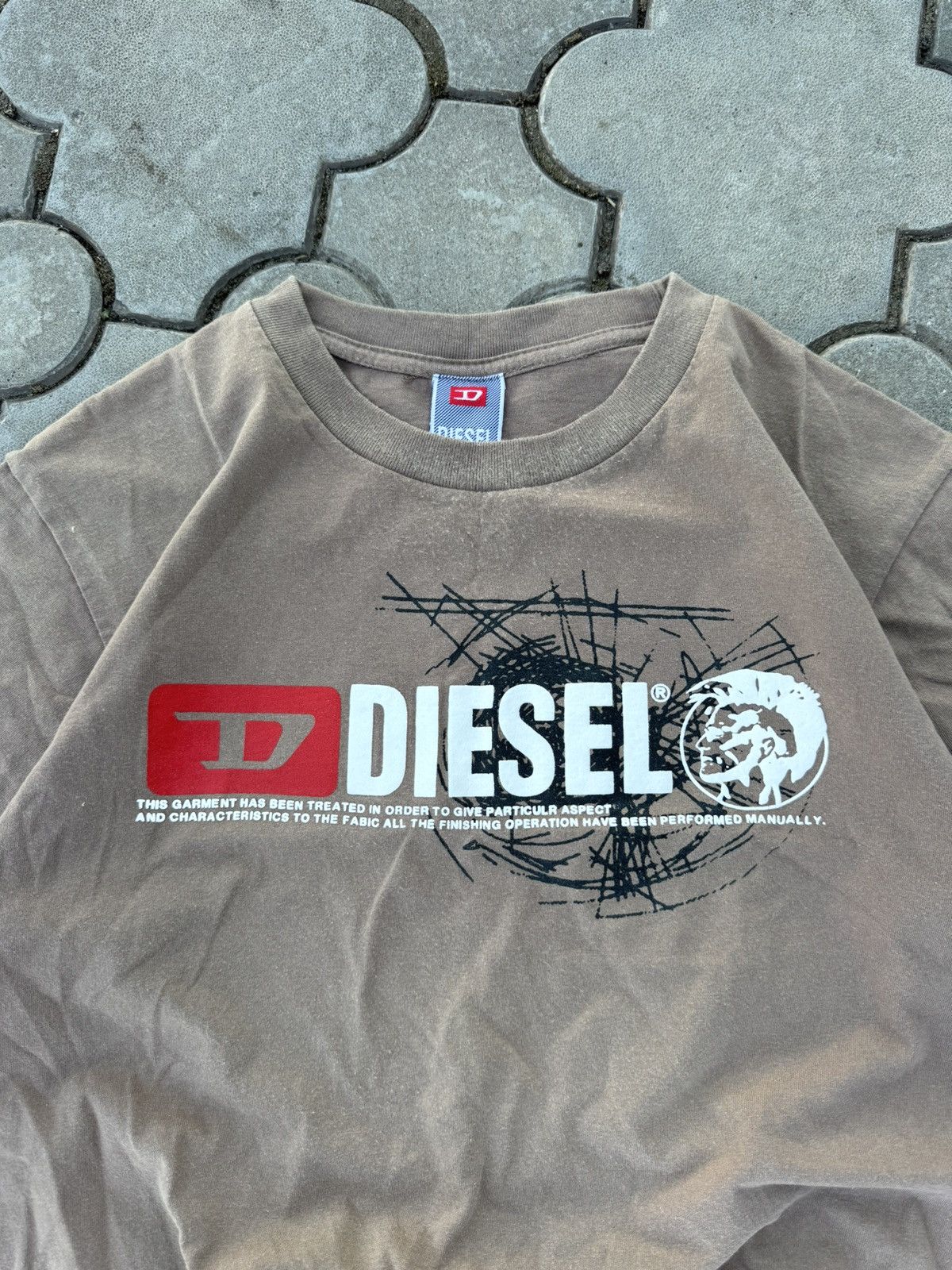Diesel × Vintage Vintage Diesel Spell Out Big Logo Tee Shirt Opium Size US L / EU 52-54 / 3 - 3 Thumbnail