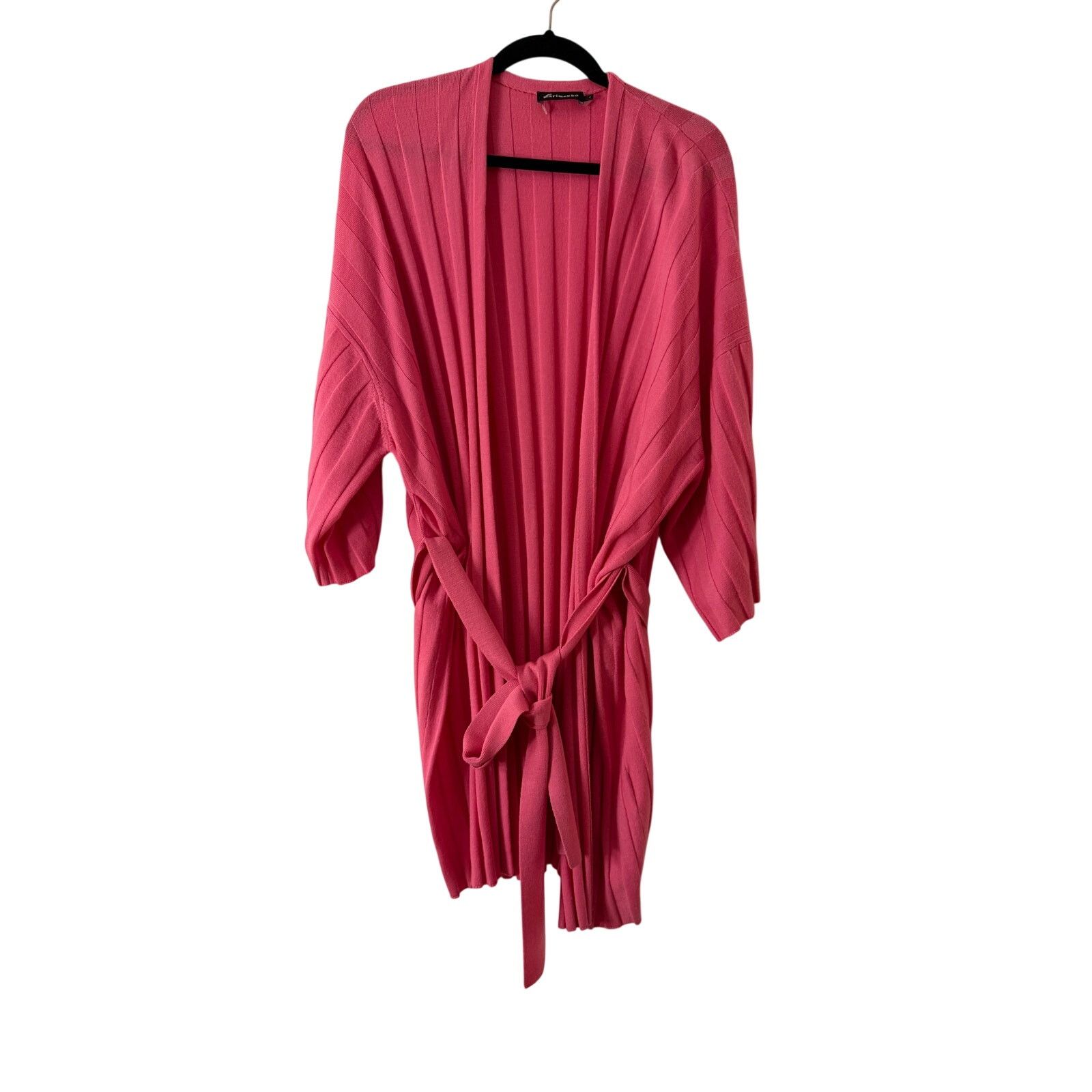 Marimekko Marimekko Vellova Pink Knitted Wool Belted Cardigan Size L / US 10 / IT 46 - 1 Thumbnail