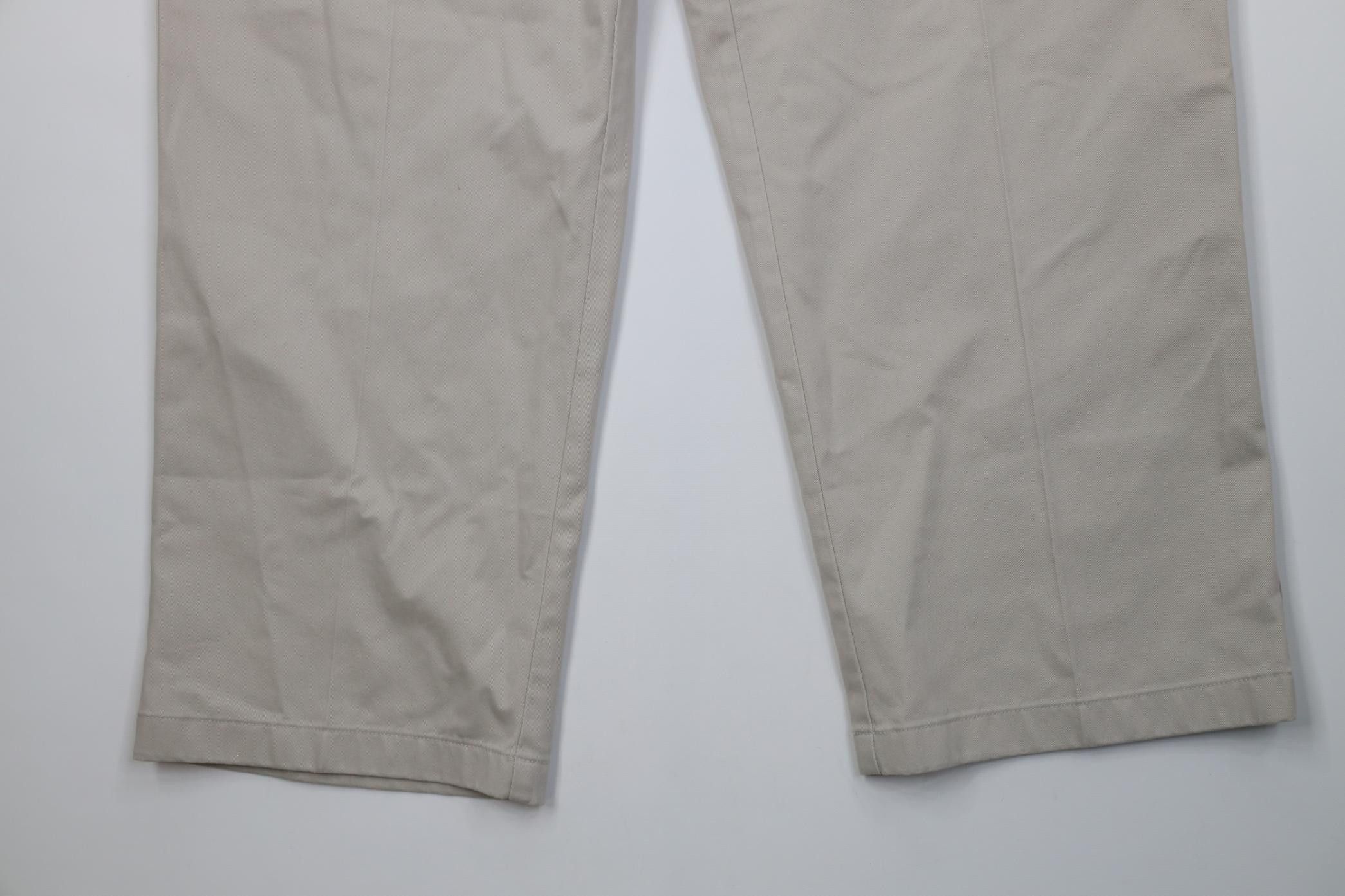 L.L. Bean Deadstock Vintage 90s Y2K LL Bean Wide Leg Chino Pants Beige Size US 42 / EU 58 - 4 Thumbnail