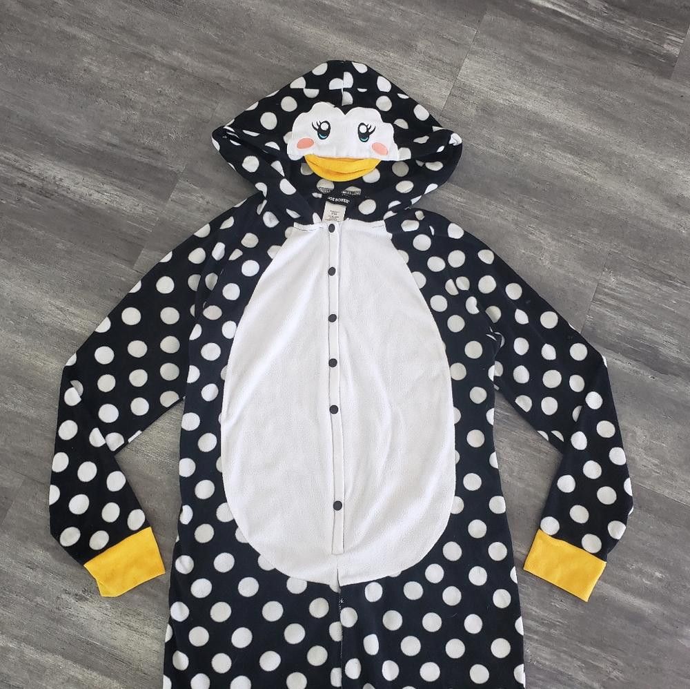 Joe Boxer Black Polka Dot Duck JB Pajama Onesie Size ONE SIZE - 2 Thumbnail