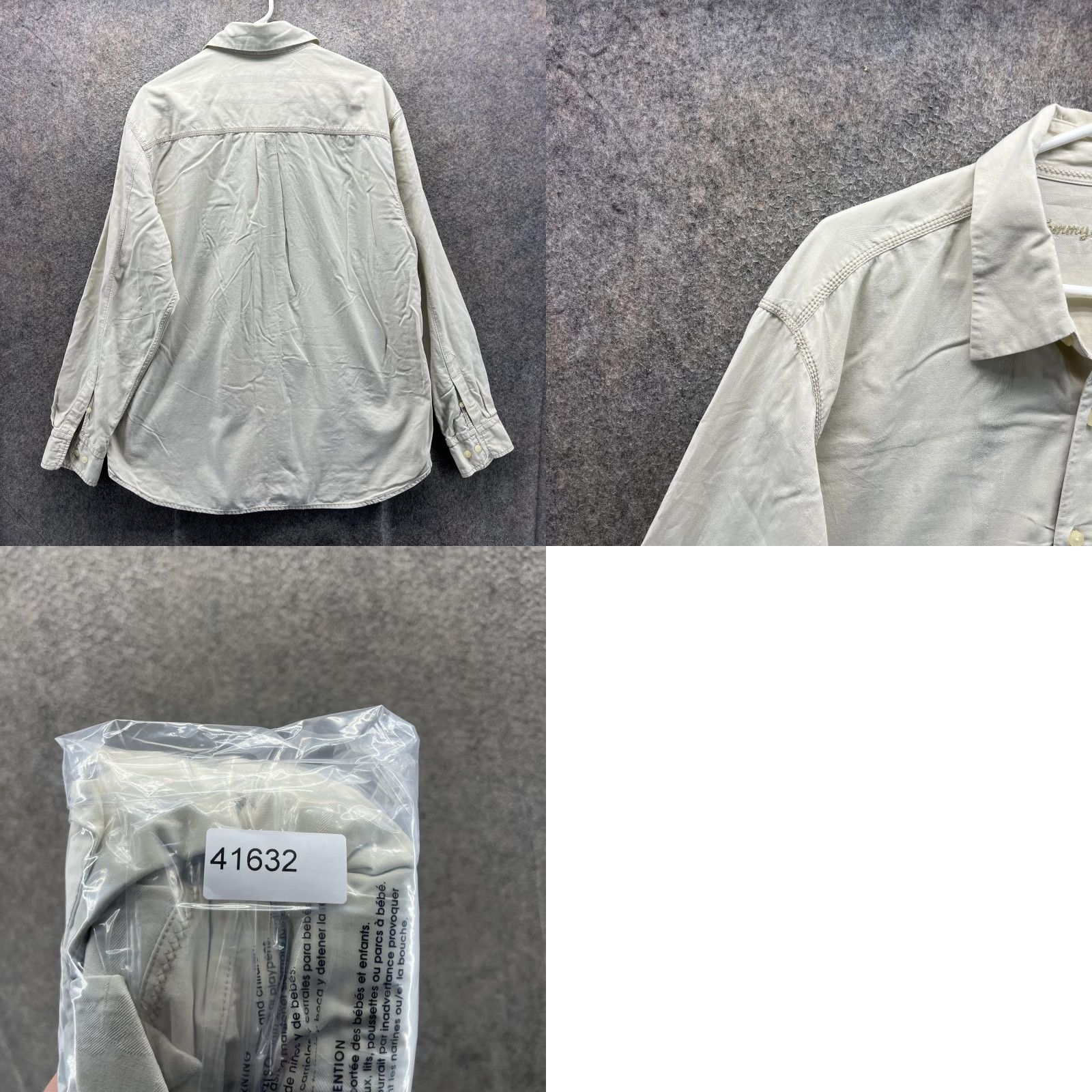Tommy Bahama Tommy Bahama Shirt Mens L Beige Silk Long Sleeve Button Front Casual Woven Size US L / EU 52-54 / 3 - 8 Thumbnail