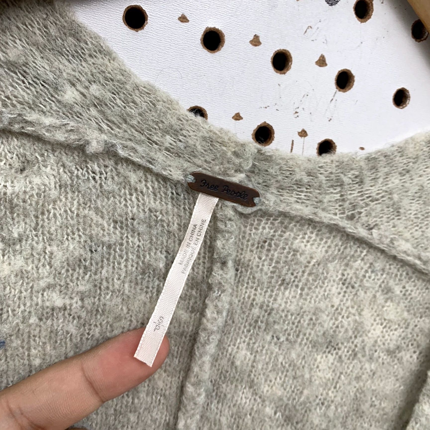 Free People Free People Cardigan Sweater Women's Small Gray Wool Mohair Open Oversize Pockets Knit V-Neck Casual Winter Fall Vintage No Size S / US 4 / IT 40 - 5 Thumbnail