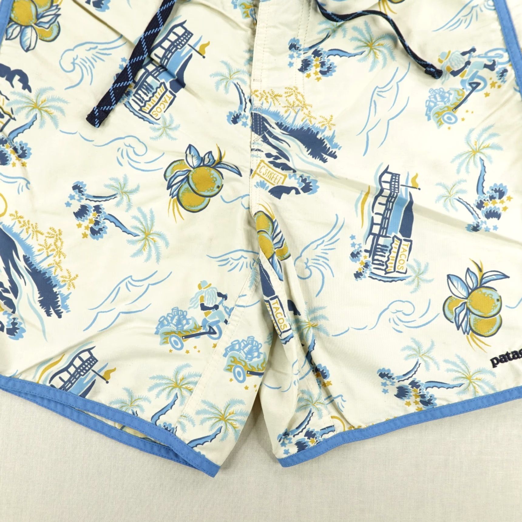 Patagonia Patagonia Board Shorts Mens 30 Beige Scallop Hem Waveferer Swim Trunks Bathing Suit Beach Outdoor Surfing Size US 30 / EU 46 - 4 Thumbnail
