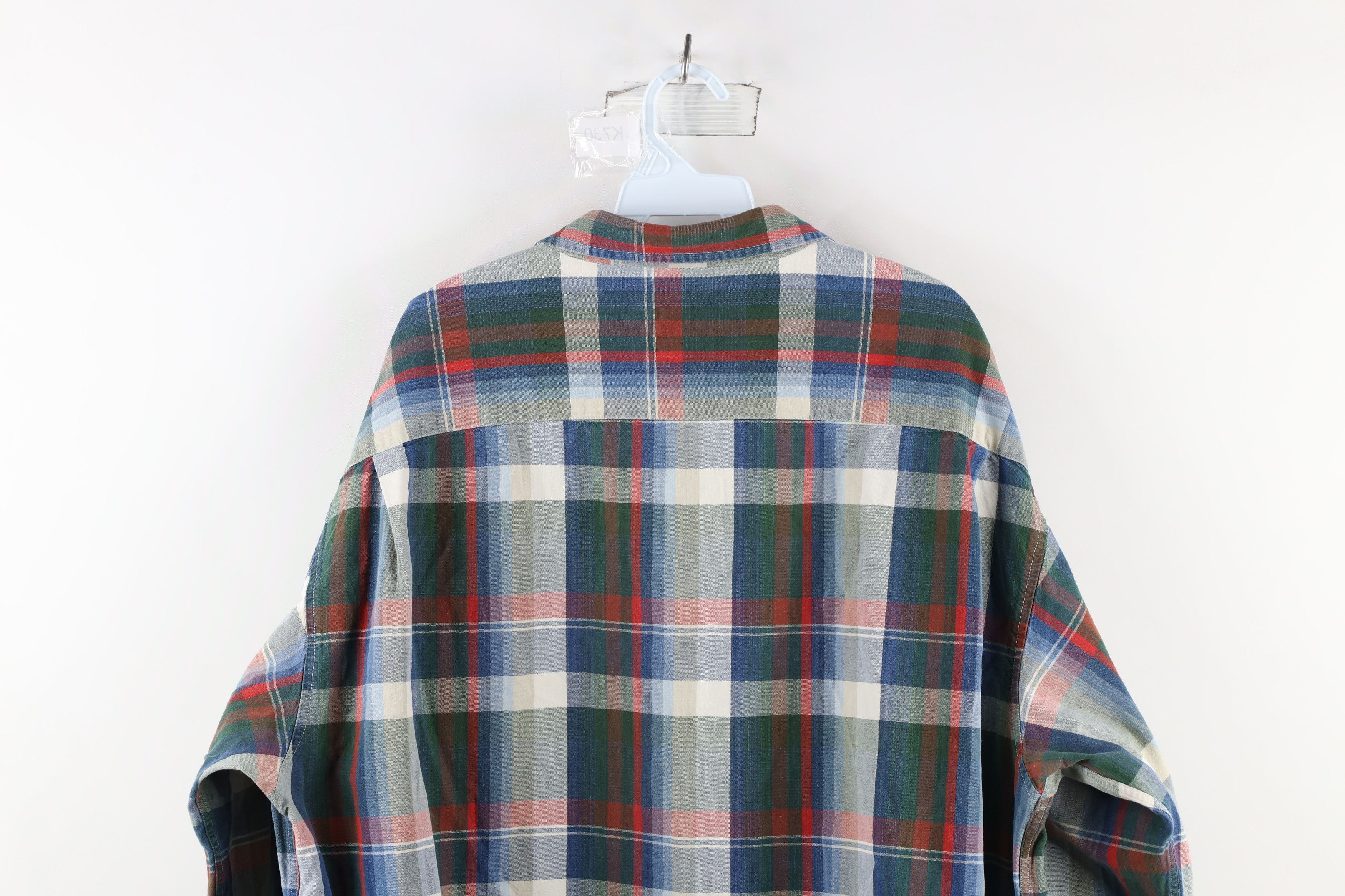 Vintage Vintage 90s Streetwear Heavyweight Button Shirt Plaid Size US XXL / EU 58 / 5 - 9 Thumbnail