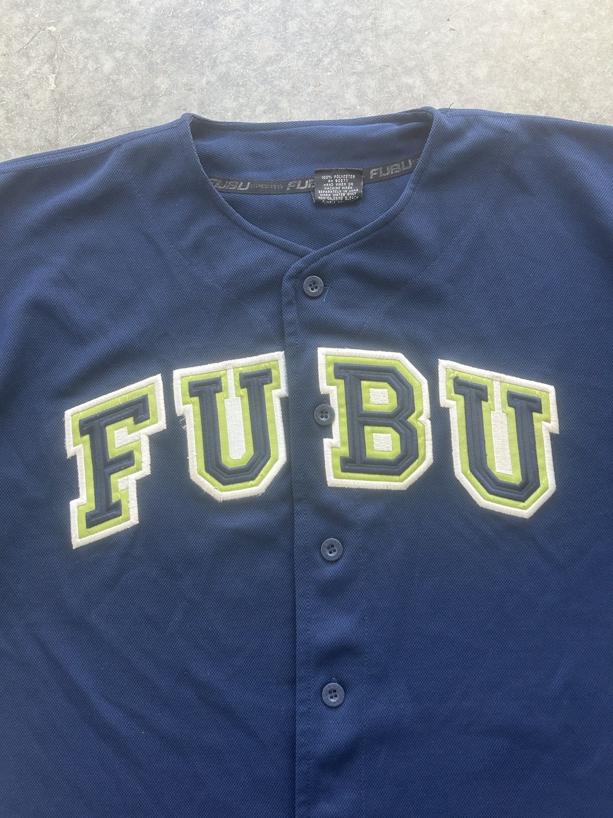 Fubu × Vintage Vintage Y2K Fubu Baseball Jersey Embroidered Size US L / EU 52-54 / 3 - 2 Thumbnail