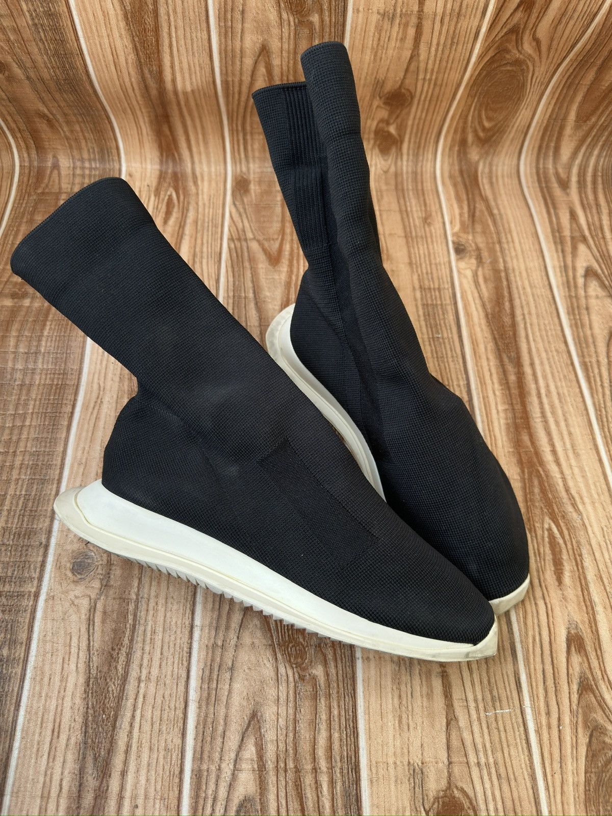 Rick Owens Drkshdw Rick Owens Drkshdw Runners Stretch Sock Size US 8 / IT 38 - 8 Thumbnail
