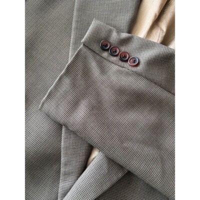 Ralph Lauren Polo University Club Ralph Lauren Wool Blazer Houndstooth Br Size 44R - 10 Thumbnail
