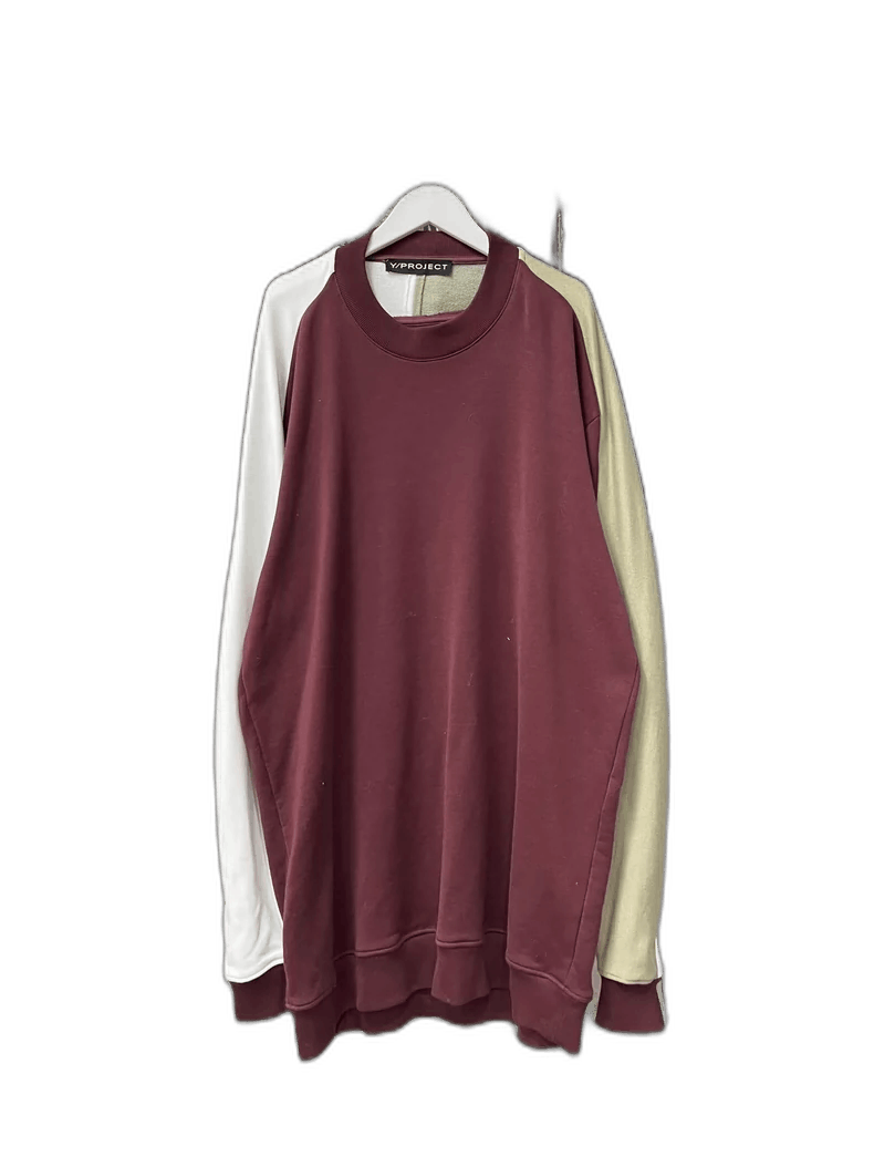 Yproject Sweatshirt in Burgundy with Sleeves