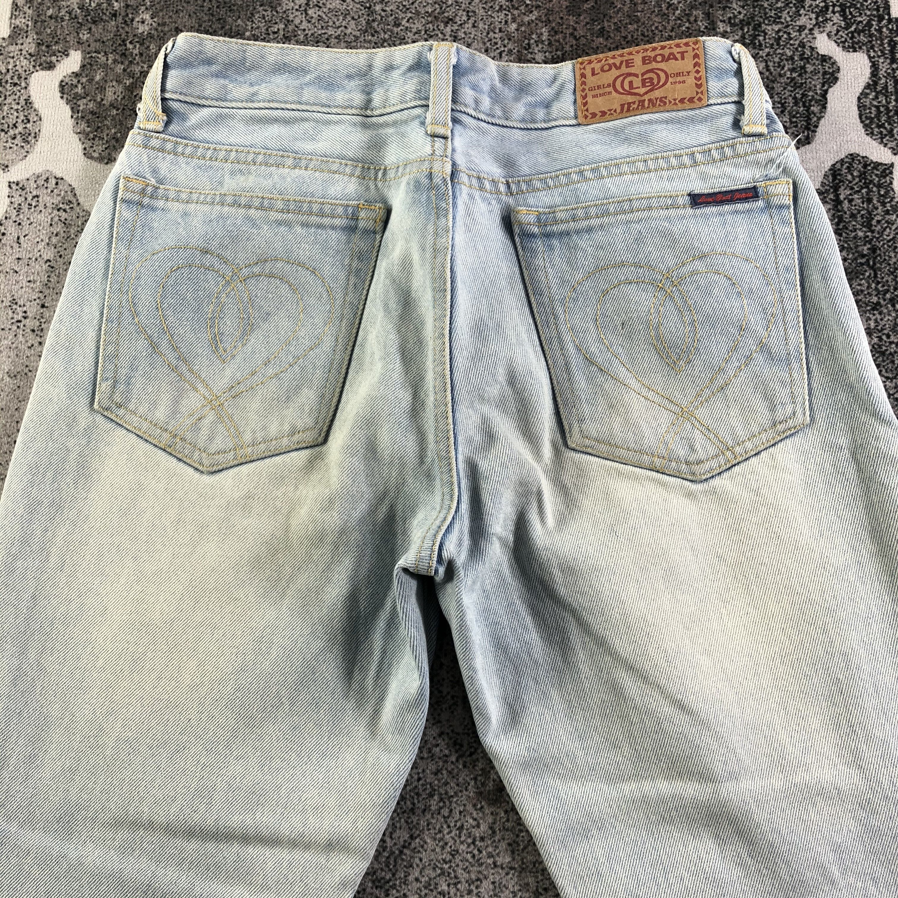 Japanese Brand Vintage Love Boat Jeans Flare Denim KJ2399 Size 27" / US 4 / IT 40 - 4 Thumbnail