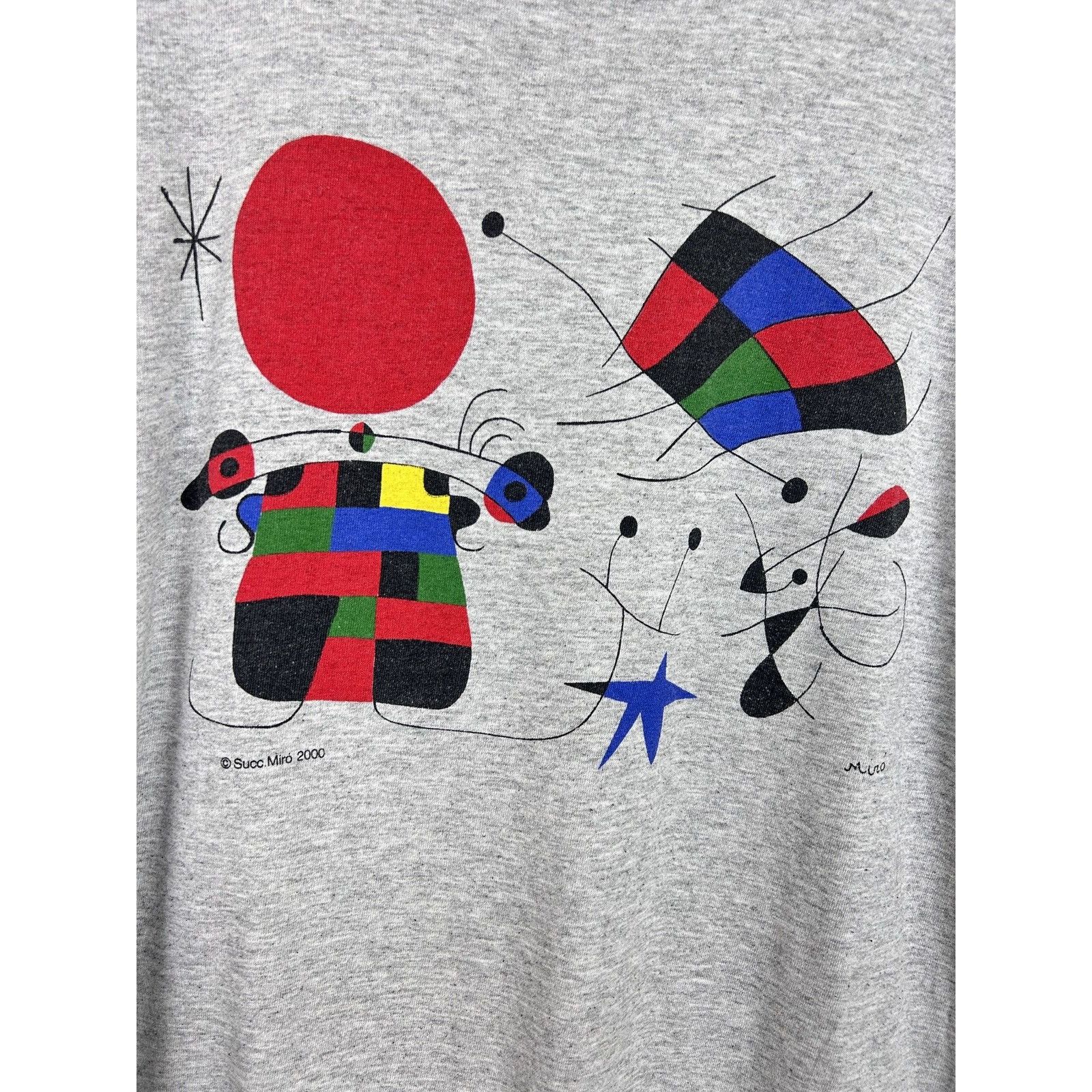 Vintage Vintage Joan Miro Artist Succ Miro 2000 Art Painting T-Shirt Size US XL / EU 56 / 4 - 2 Thumbnail