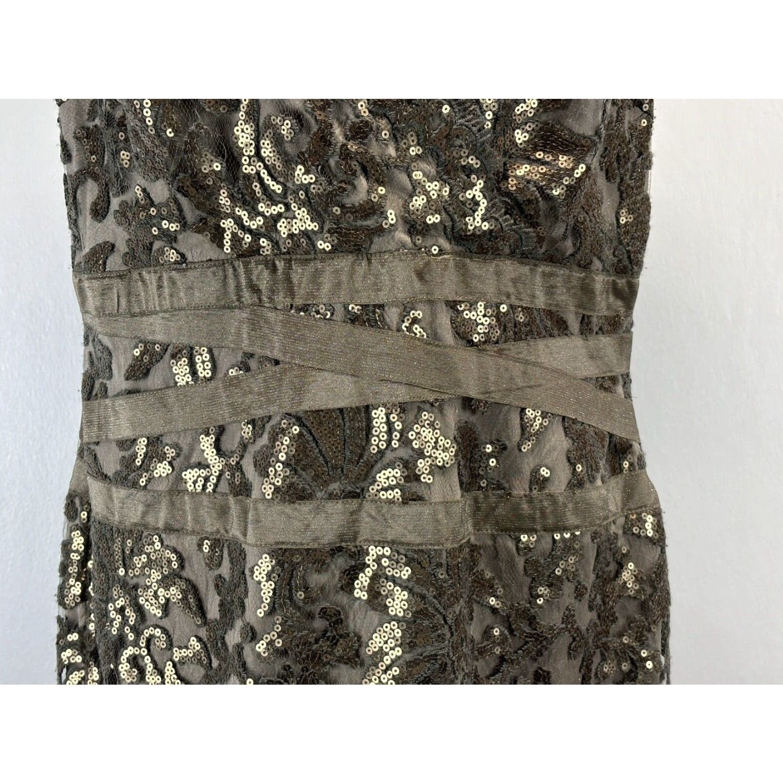Tadashi Shoji Tadashi Shoji Sequin Lace Cocktail Dress, Gold, Size 16, Womens Size XXL / US 16-18 / IT 52-54 - 6 Thumbnail