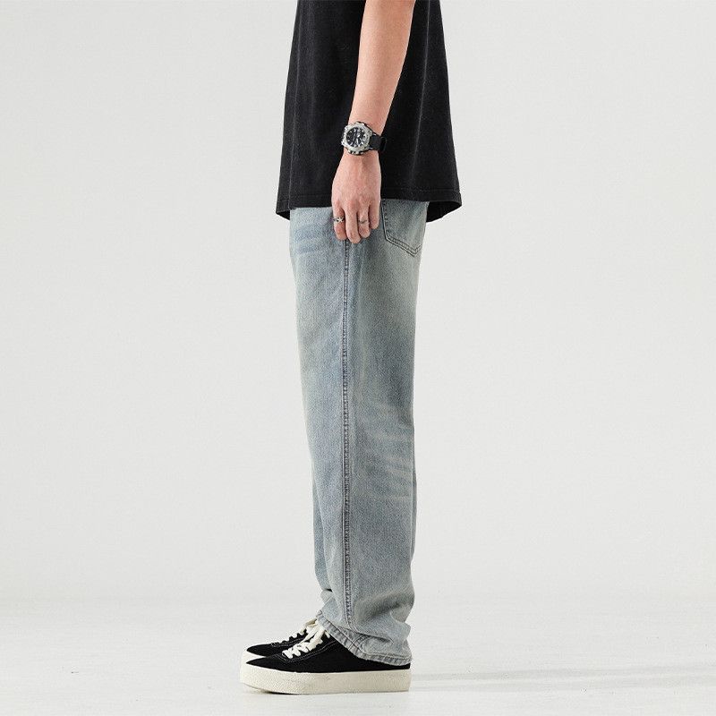 Japanese Brand Men's American high street loose straight leg retro jeans Size US 32 / EU 48 - 2 Thumbnail