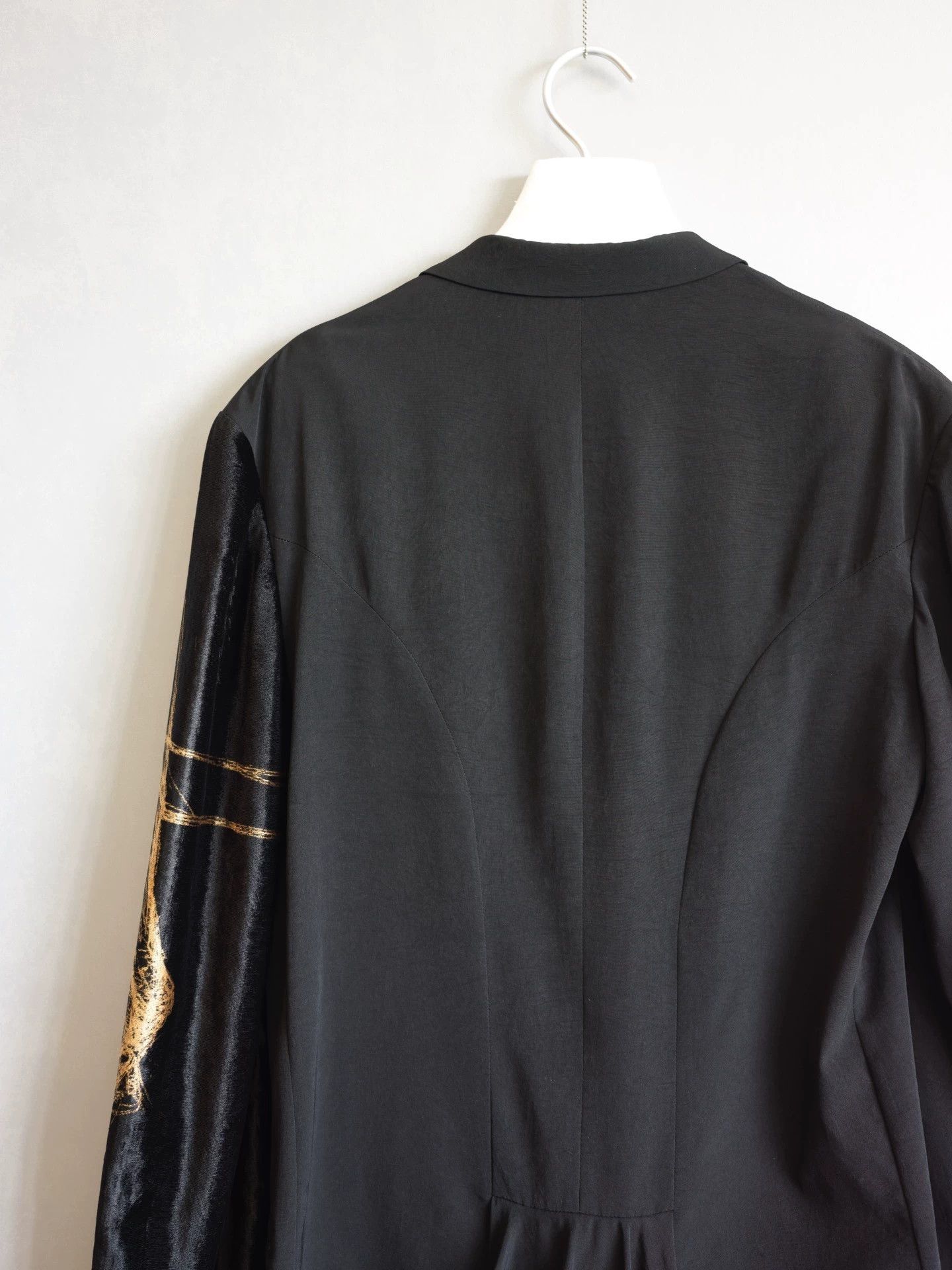 Yohji Yamamoto Yohji Yamamoto 20SS Velvet-Sleeve Triacetate Mermaid Jkt Size US L / EU 52-54 / 3 - 6 Thumbnail