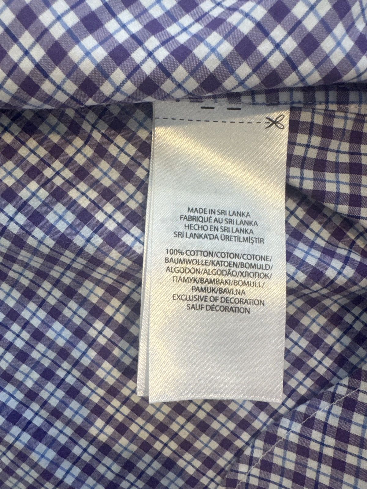 Polo Ralph Lauren Purple and blue plaid dress shirt Size US XL / EU 56 / 4 - 5 Thumbnail