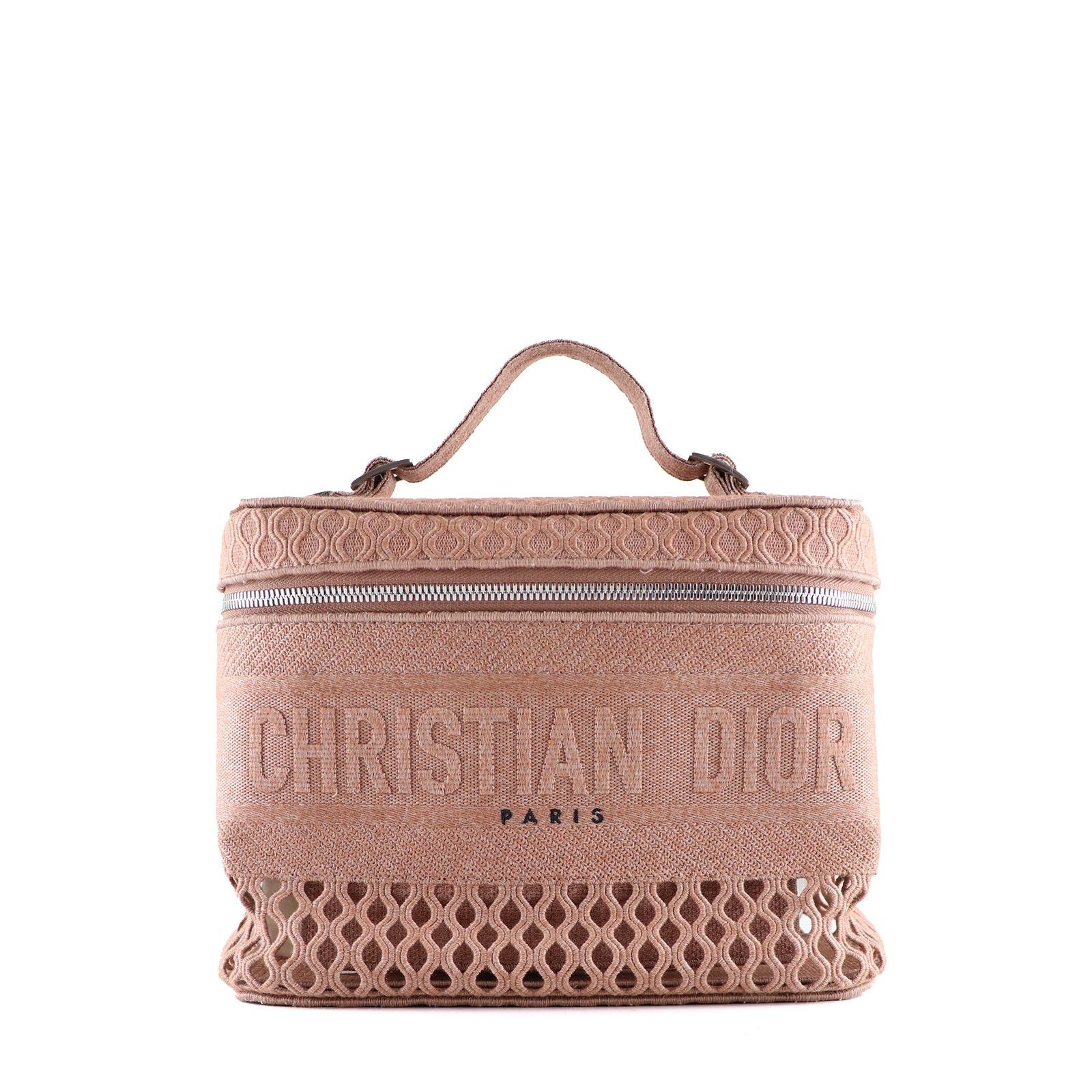image of Dior - Dior Travel Vanity In Pink Canvas, Women's
