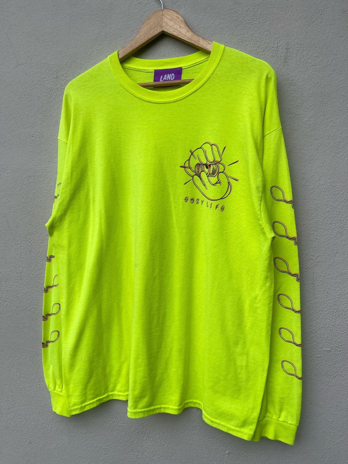 20471120 × Designer × Japanese Brand Land By Milkboy Easy Life Long Sleeve Tee Size US L / EU 52-54 / 3 - 6 Thumbnail