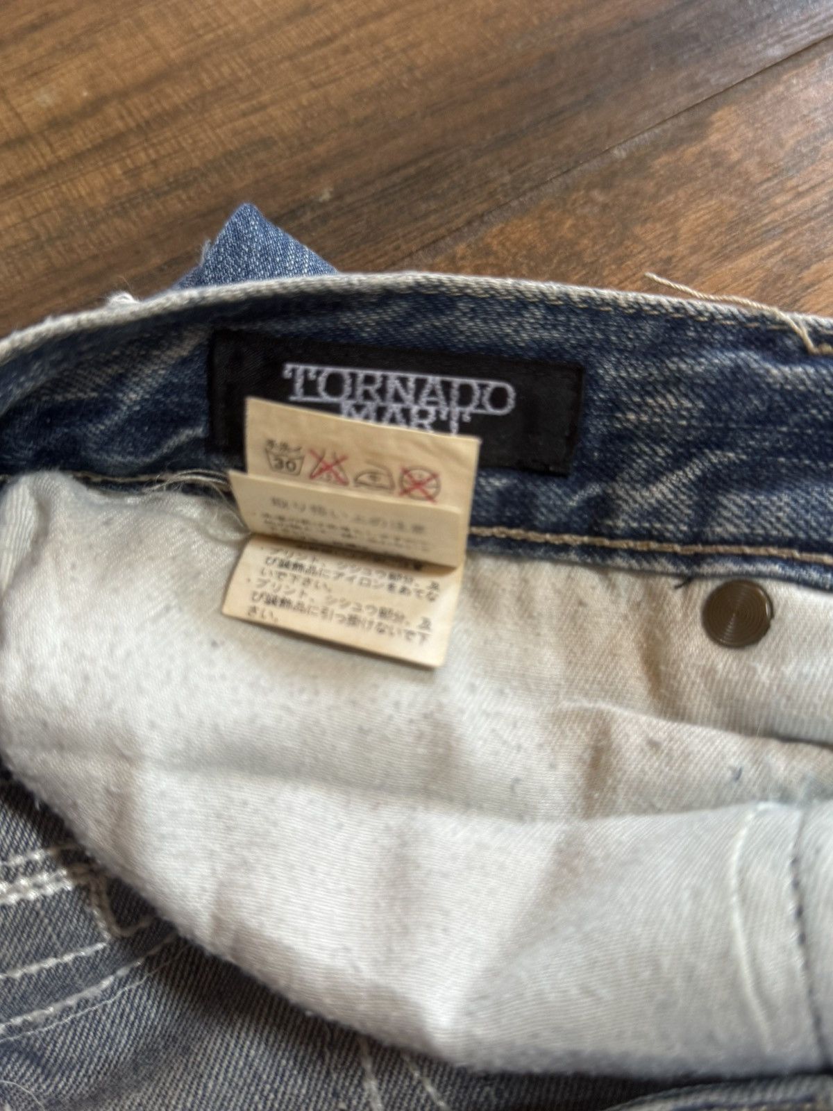 Japanese Brand Tornado mart spell out flared denim Size US 31 - 5 Thumbnail