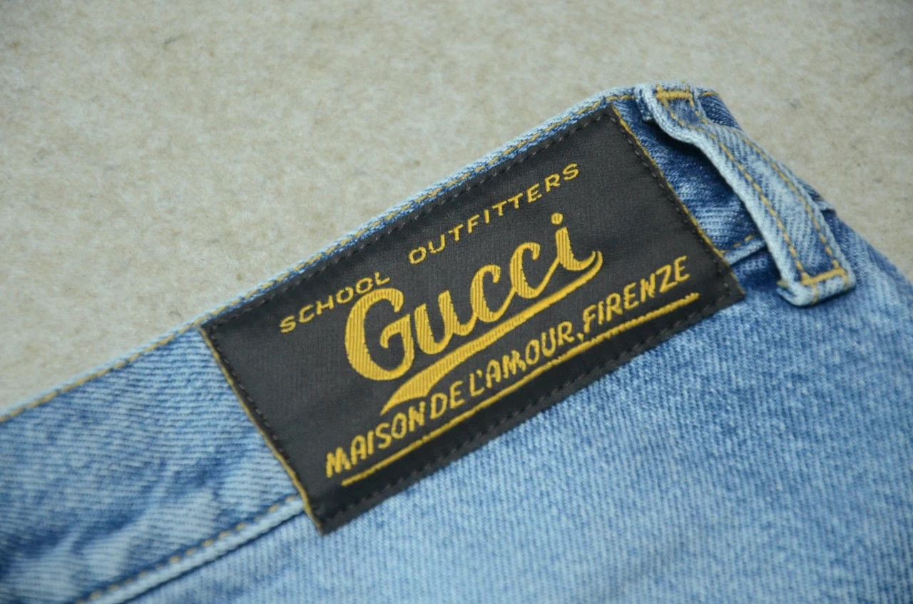 Gucci Gucci Blue Washed Distressed Cat Whisker Denim Short 33 Size US 33 - 7 Thumbnail